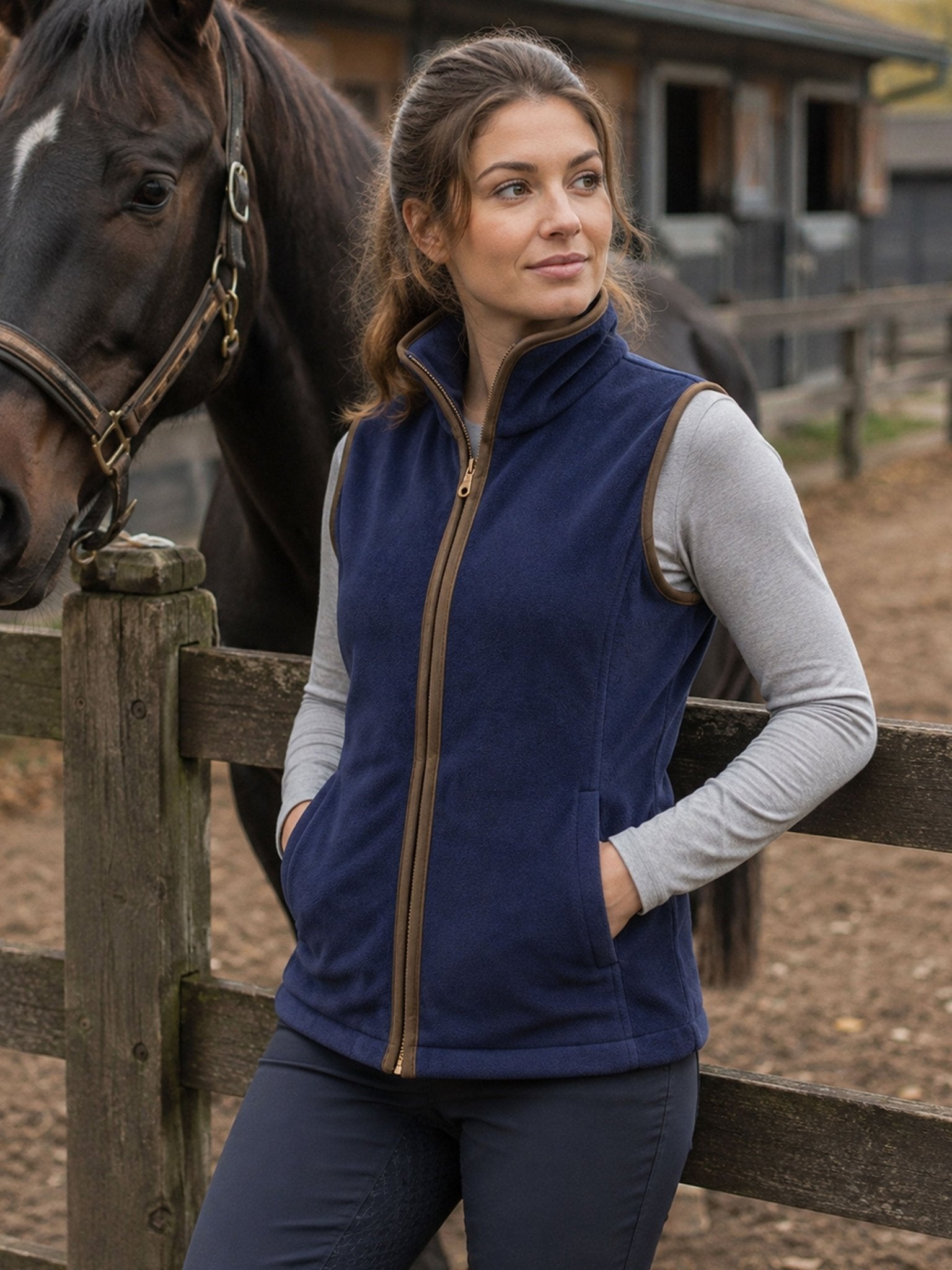Hoggs of Fife Stenton Ladies Fleece Gilet – Women’s Country Bodywarmer Hoggs of Fife Fleece & Gilet