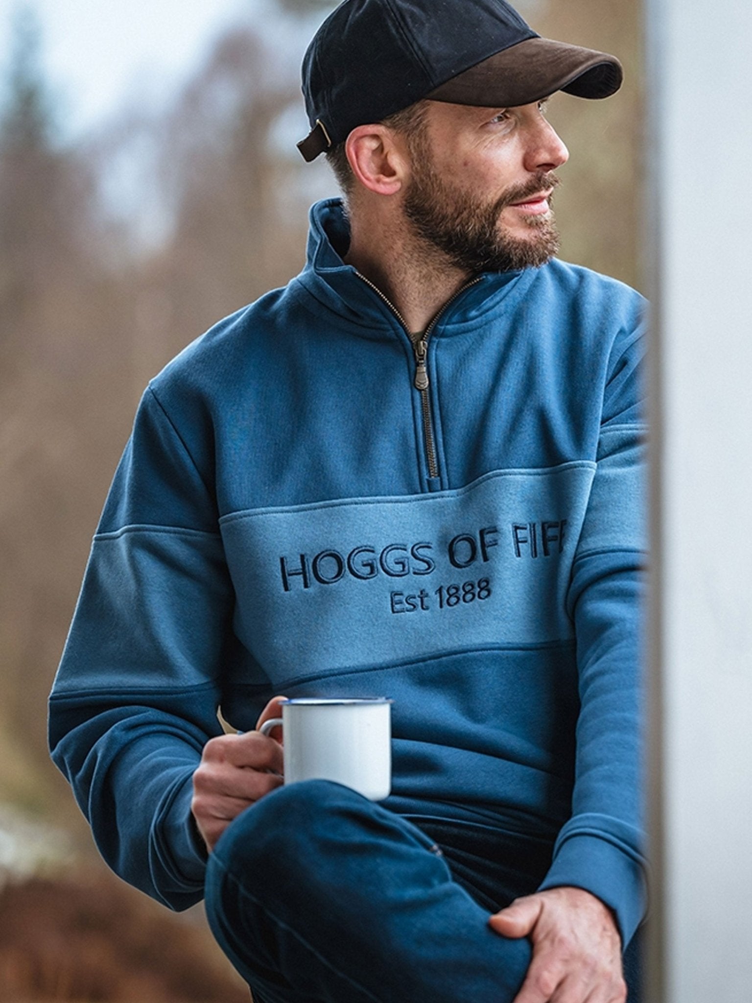 Hoggs of Fife - Mens 1/4 Zip Pullover / Jumper /Sweater - Dumfries