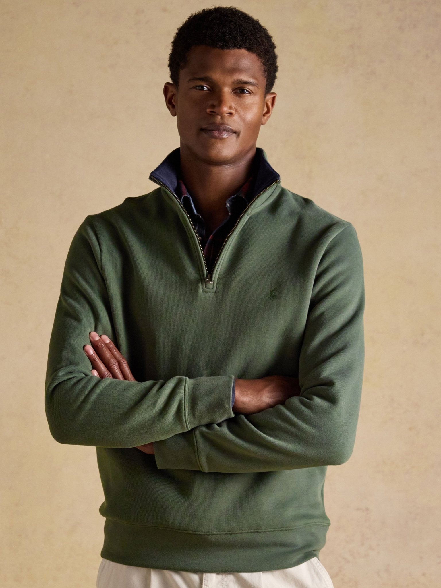 Joules Alistair 1/4 Zip Mens Sweatshirt - 1/4 Zip / Pullover - 100% Cotton Joules Knitwear