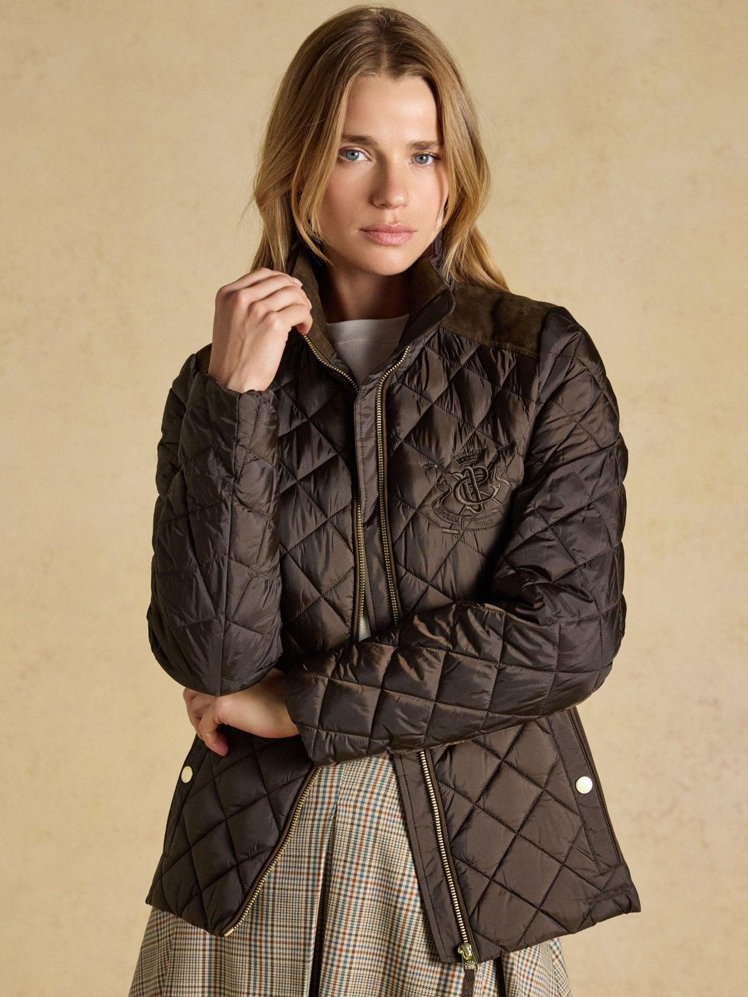 Joules Braemar Luxe Showerproof Ladies Jacket / Quilted Country coat Joules Outerwear