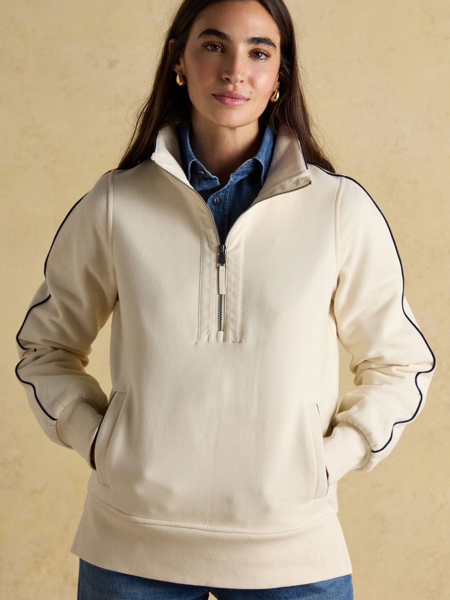 Joules - Bronte Ladies 1/4 zip sweatshirt / Ladies Jumper / Pullover Joules