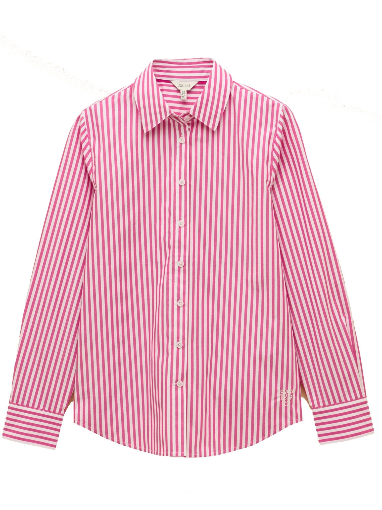 Joules Classic Poplin Shirt for ladies – Womens Long Sleeve Cotton Button-Up blouse Joules Shirt