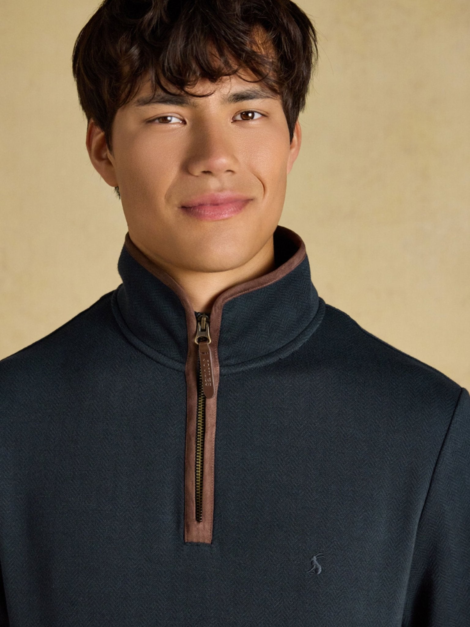 Joules Herringbone Quarter Zip Sweatshirt mens jumper / pullover Joules Knitwear