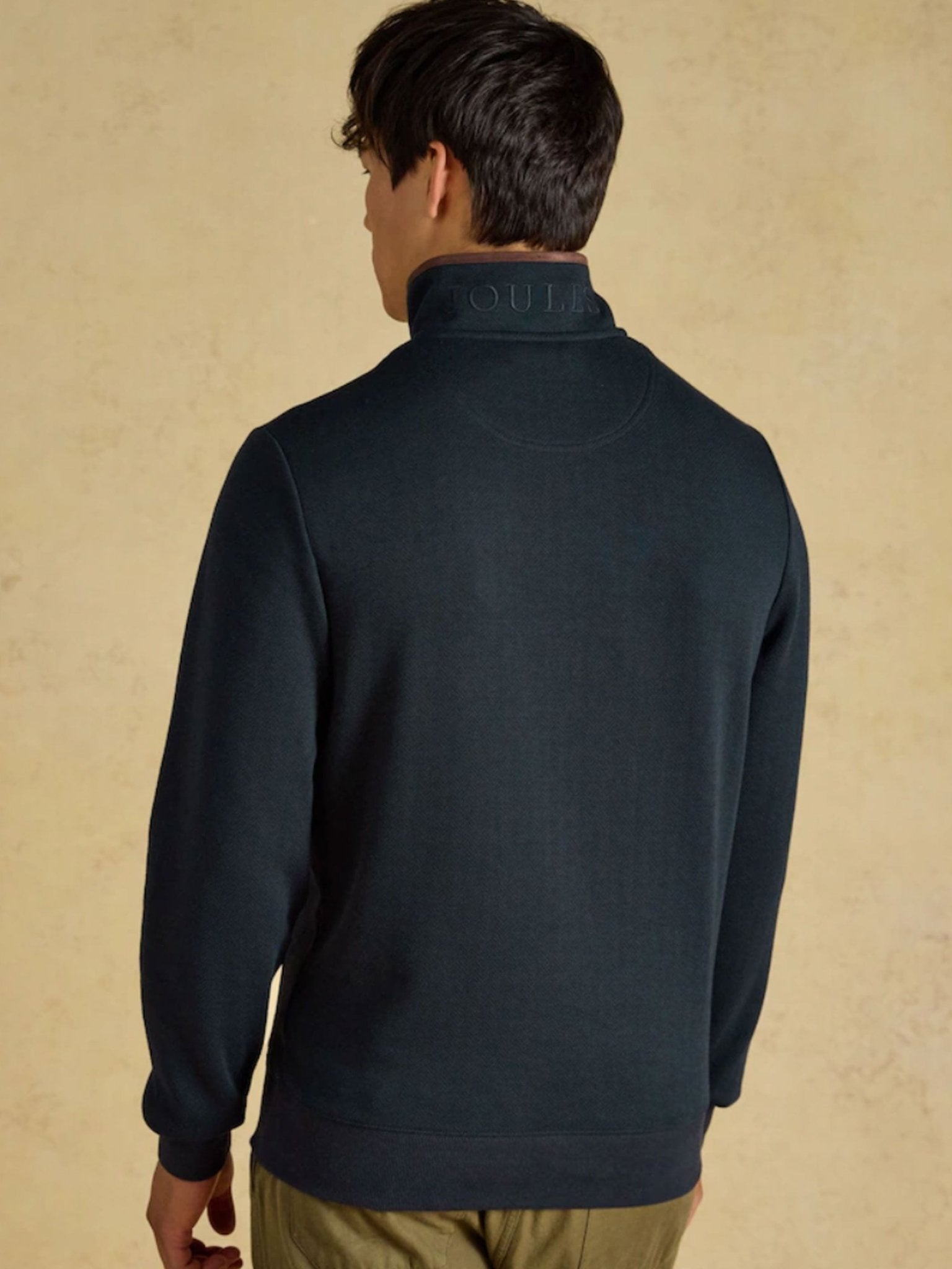 Joules Herringbone Quarter Zip Sweatshirt mens jumper / pullover Joules Knitwear