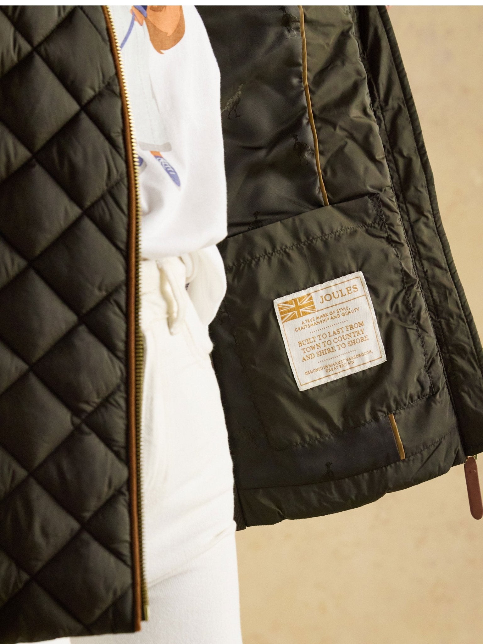 Joules - Joules Braemar Luxe Showerproof Quilted Ladies Jacket / Coat