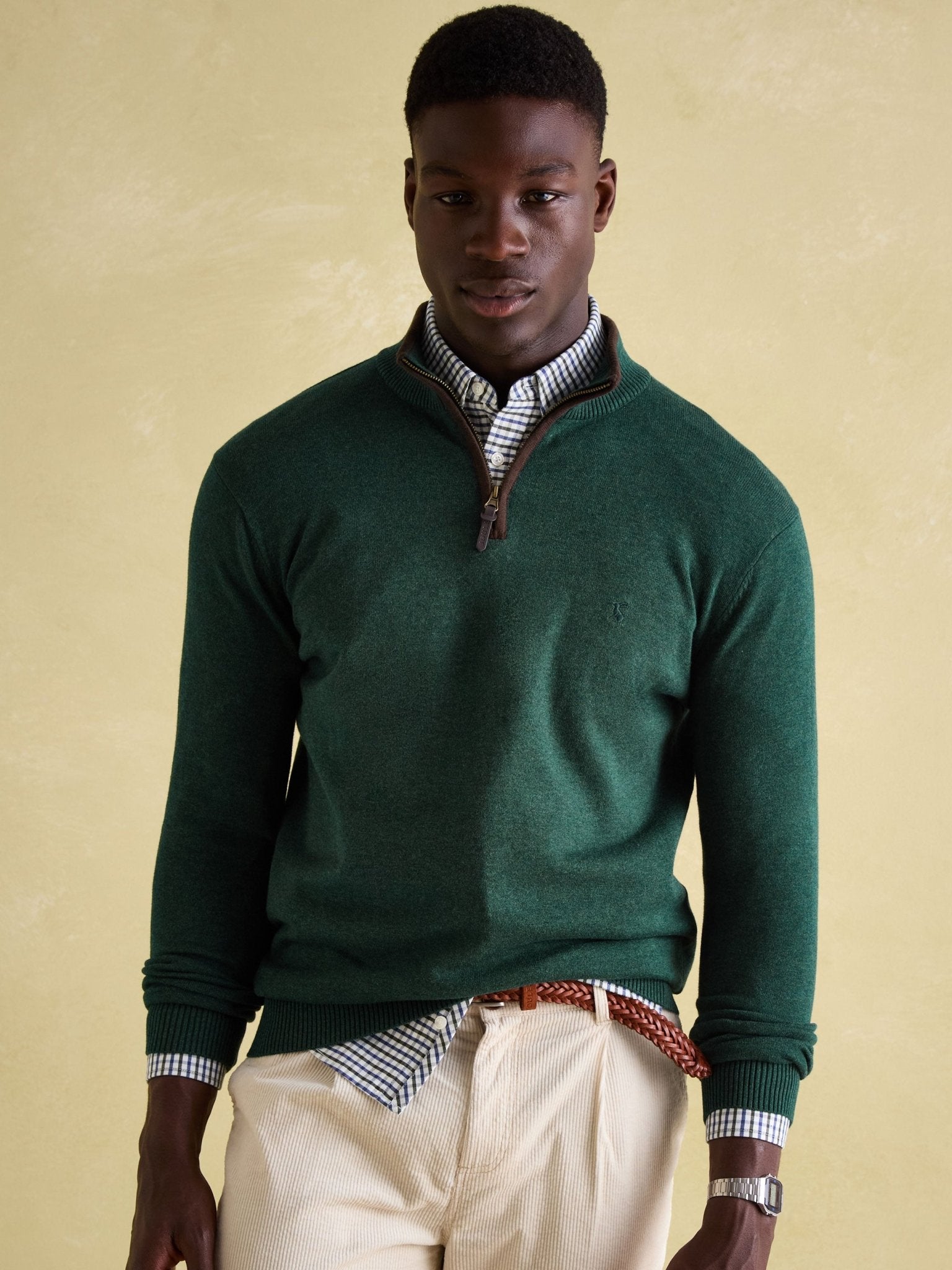 Joules - Joules Hillside Mens Jumper - 1/4 Zip / Pullover /Sweater - 100% Cotton