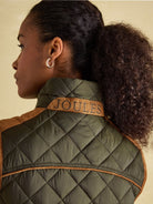 Joules - Joules Braemar Luxe Showerproof Quilted Ladies Gilet, womens waistcoat / Bodywarmer