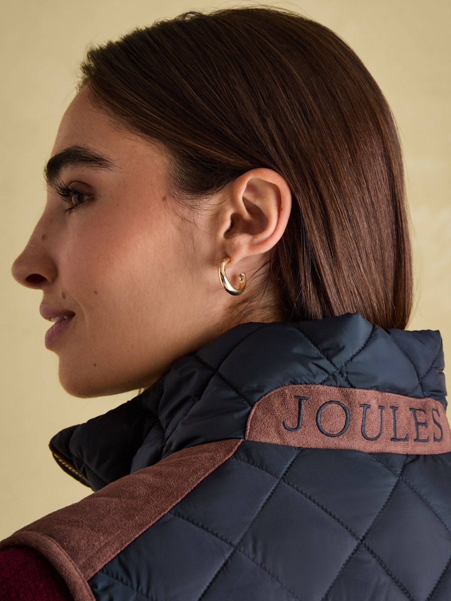 Joules - Joules Braemar Luxe Showerproof Quilted Ladies Gilet, womens waistcoat / Bodywarmer
