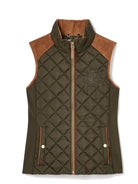 Joules - Joules Braemar Luxe Showerproof Quilted Ladies Gilet, womens waistcoat / Bodywarmer
