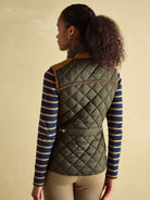 Joules - Joules Braemar Luxe Showerproof Quilted Ladies Gilet, womens waistcoat / Bodywarmer