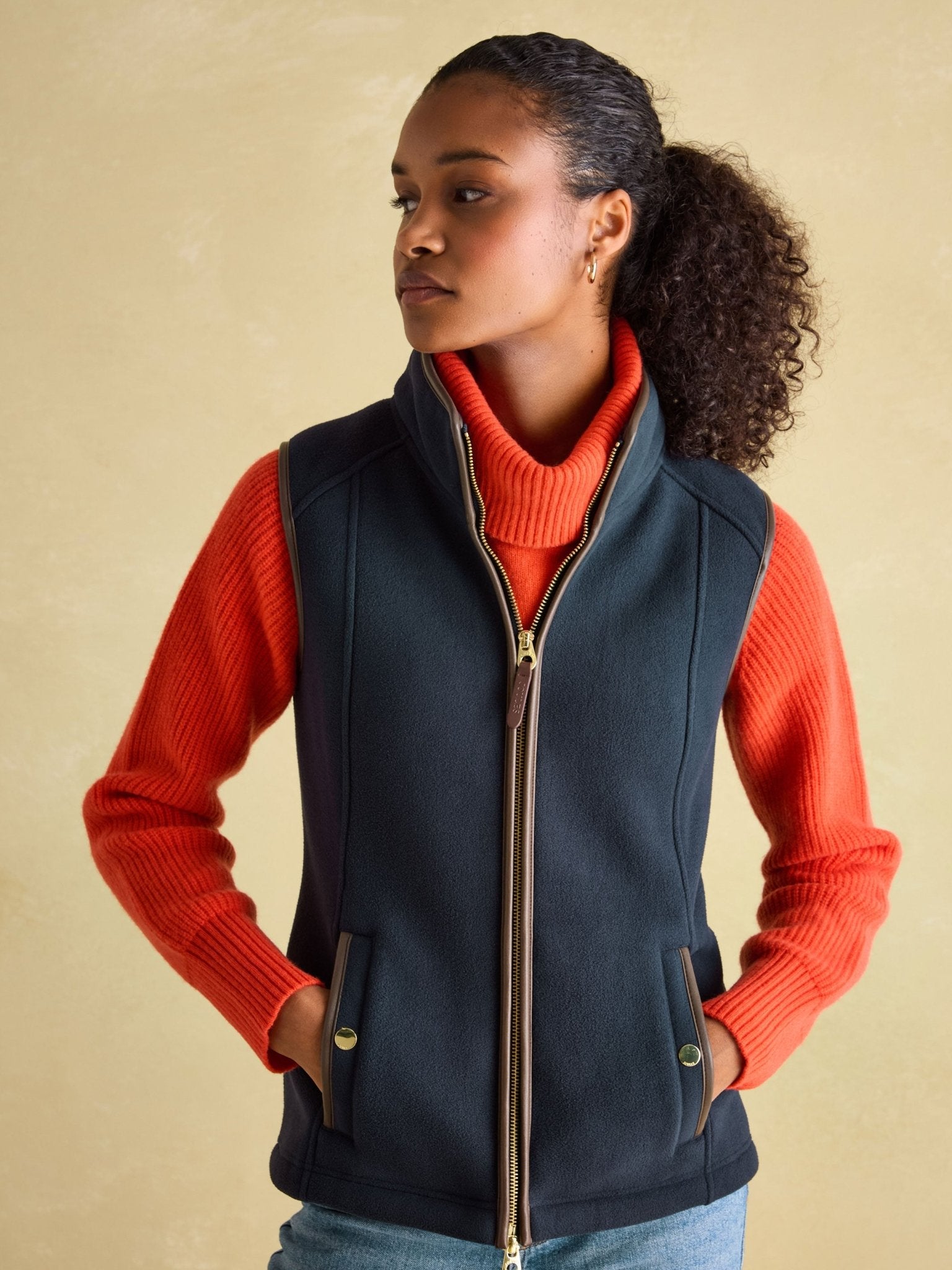 Joules - Joules Fairbourne Fleece ladies waistcoat - womens bodywarmer