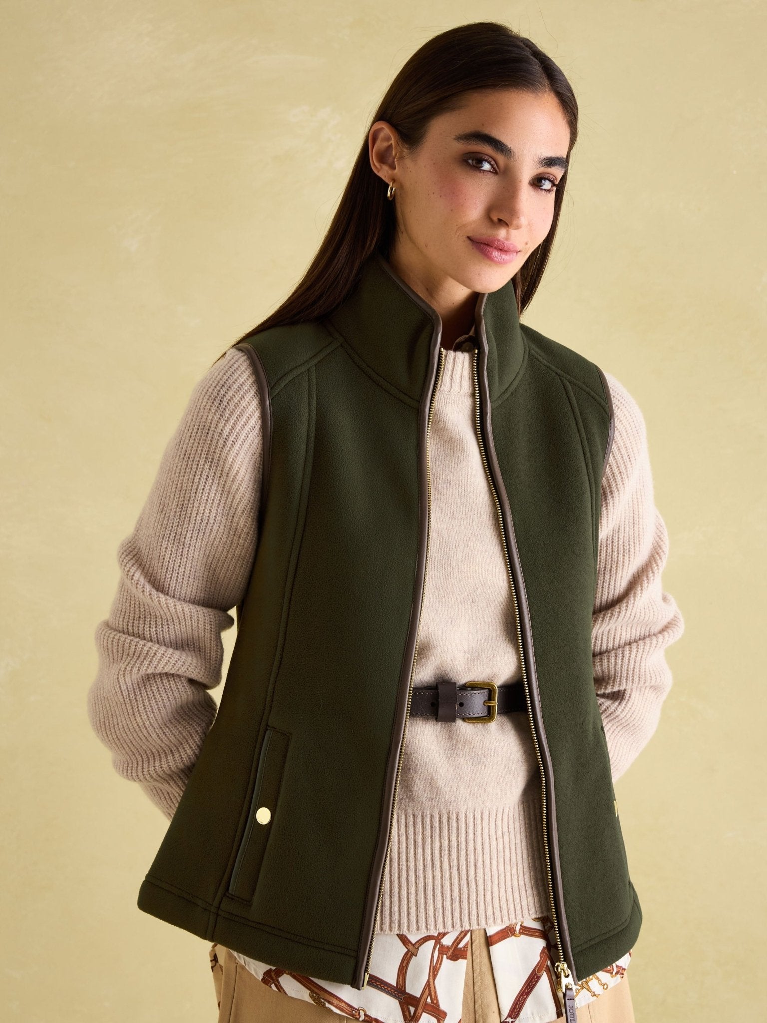Joules - Joules Fairbourne Fleece ladies waistcoat - womens bodywarmer