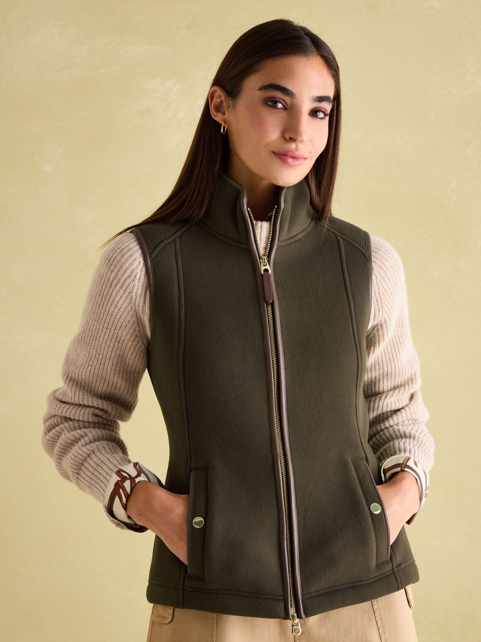 Joules - Joules Fairbourne Fleece ladies waistcoat - womens bodywarmer