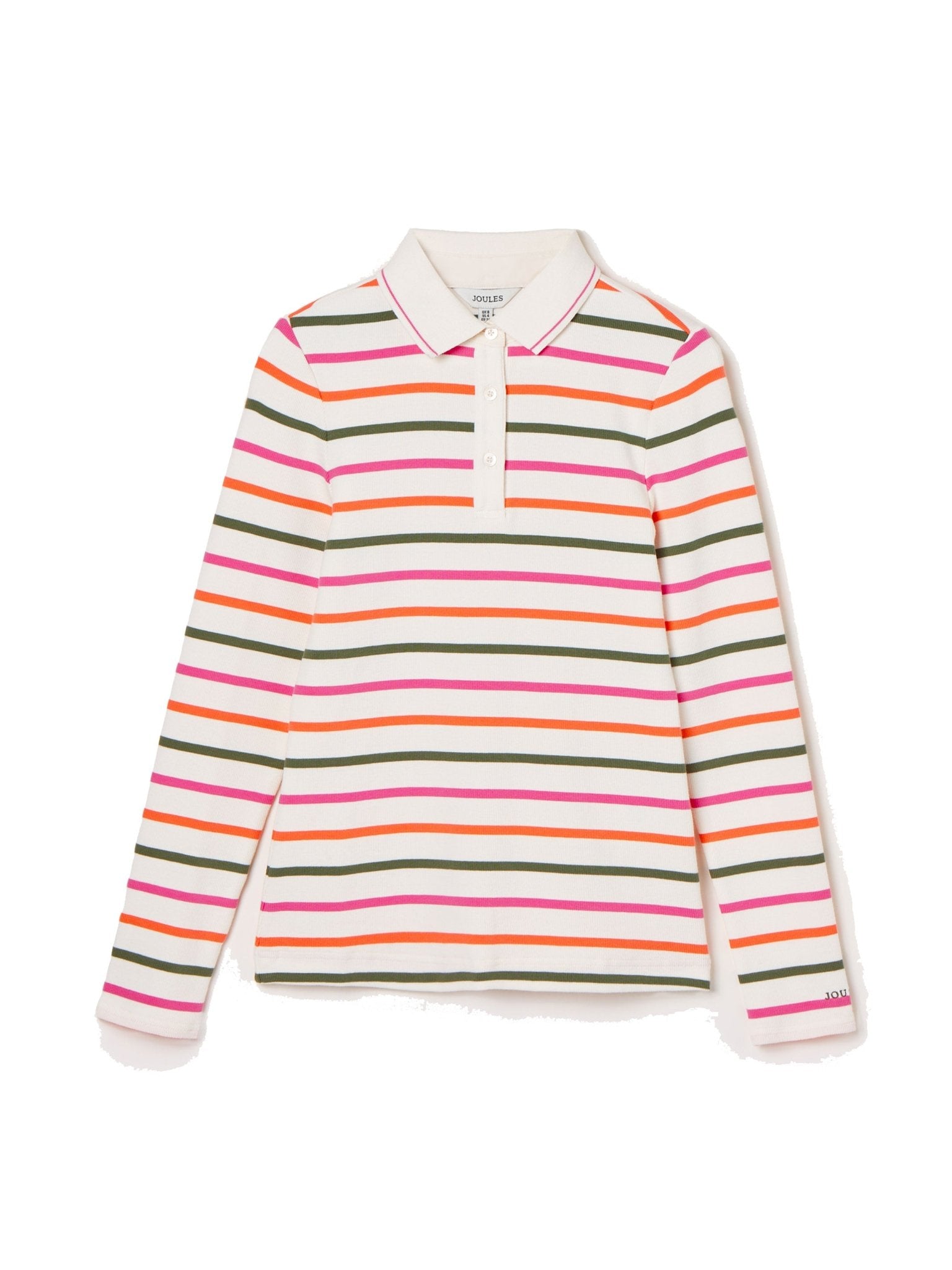 Joules - Joules Fairfield Long Sleeve Ribbed Polo Shirt / Ladies shirt