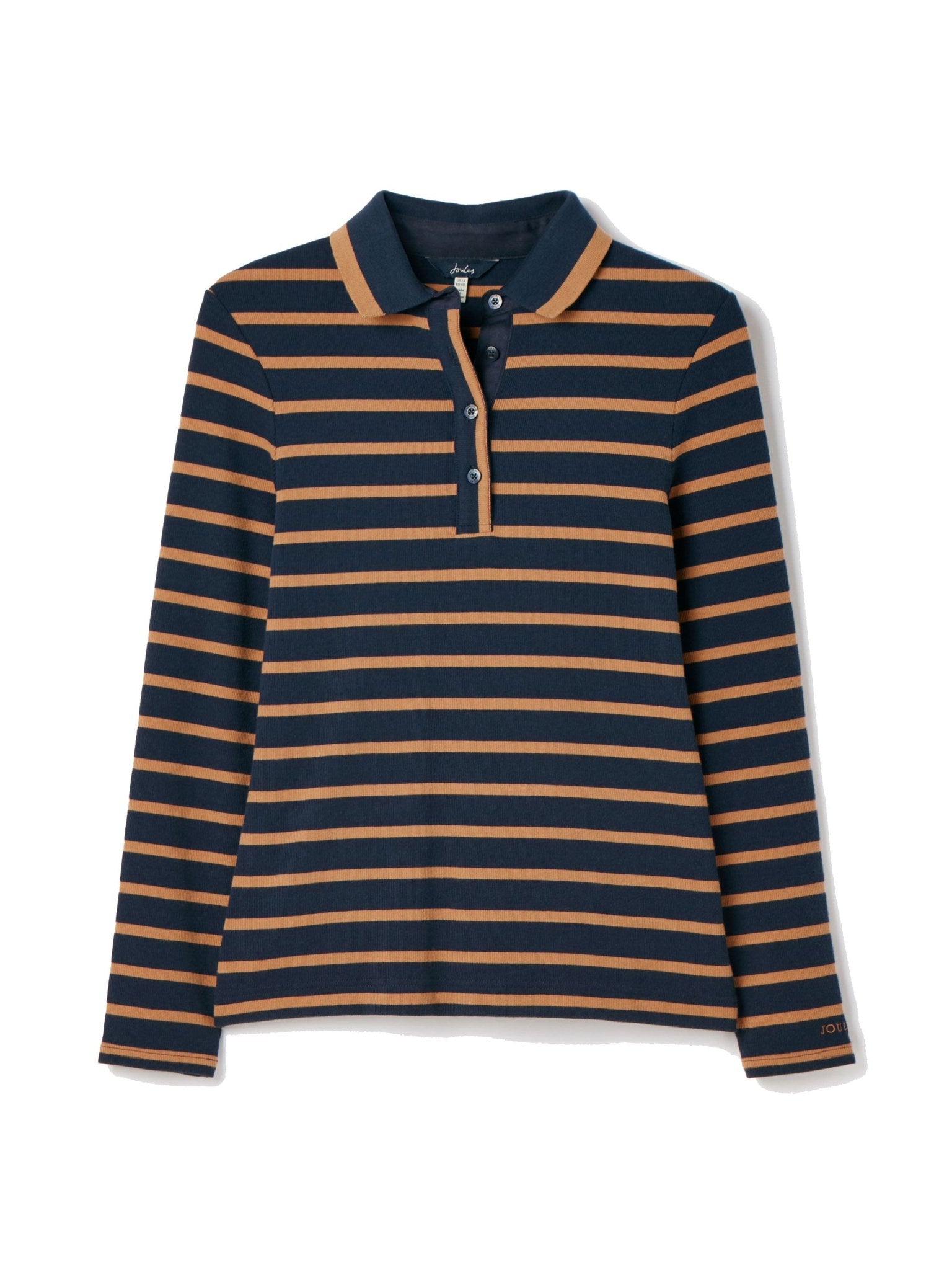 Joules - Joules Fairfield Long Sleeve Ribbed Polo Shirt / Ladies shirt