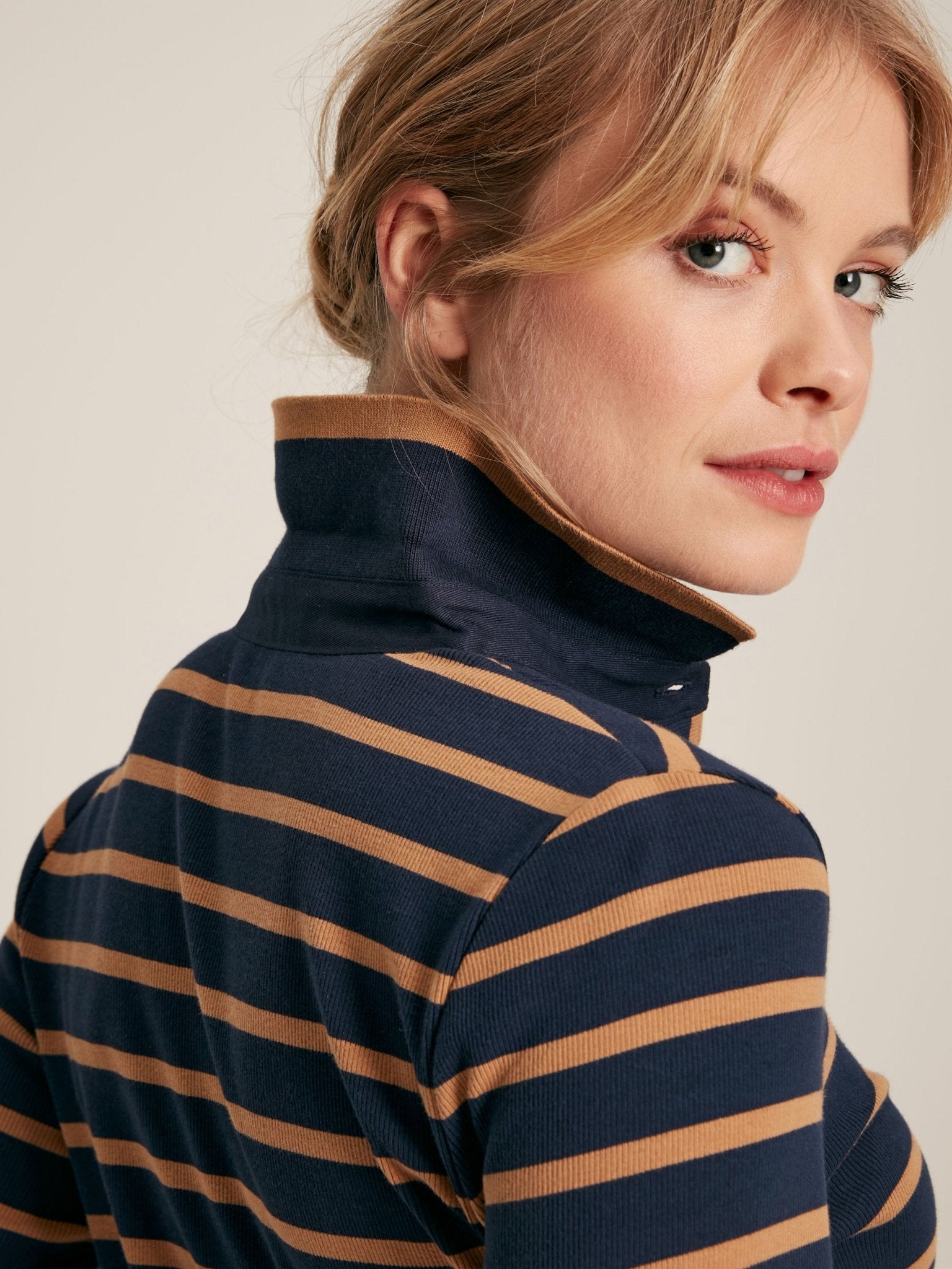 Joules - Joules Fairfield Long Sleeve Ribbed Polo Shirt / Ladies shirt