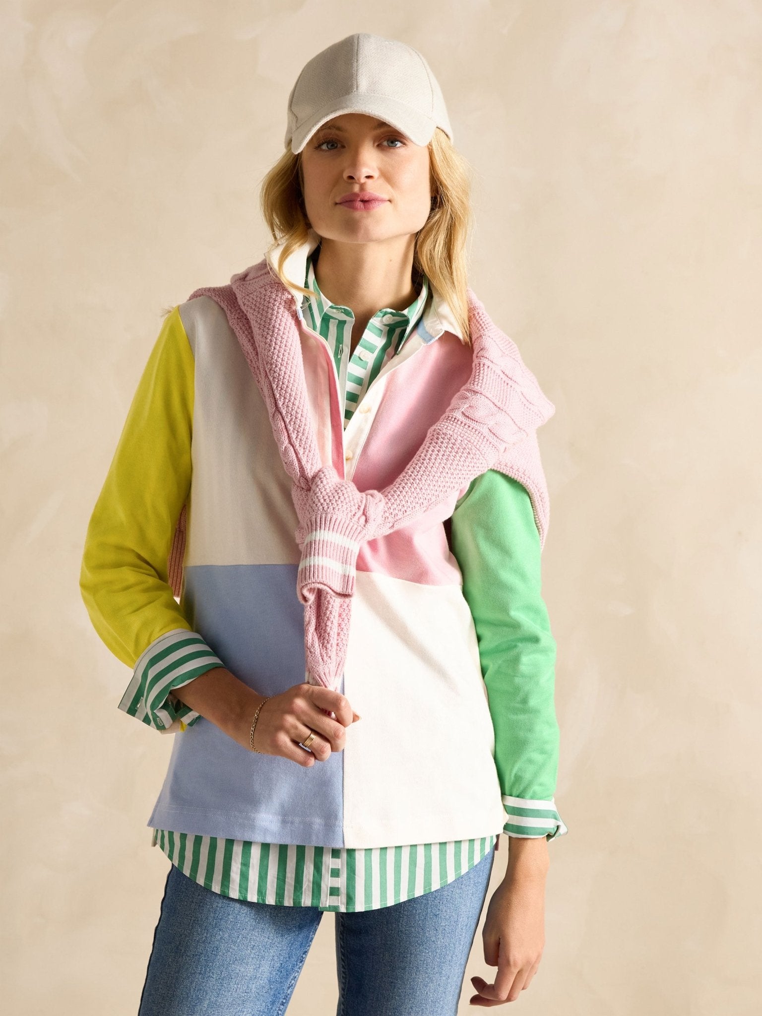 Joules - Joules Falmouth Multi Hotch Potch Collared Rugby Shirt / Ladies shirt