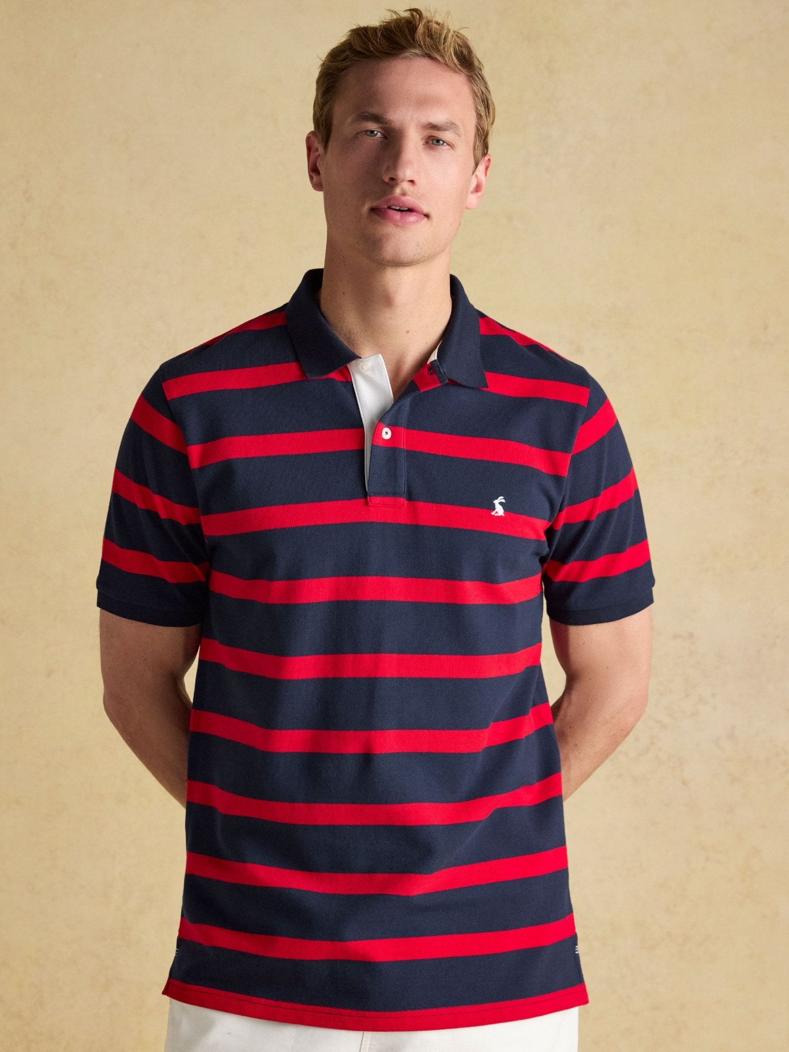 Joules - Joules Filbert Striped Cotton Pique Polo Shirt / Mens Polo Shirt