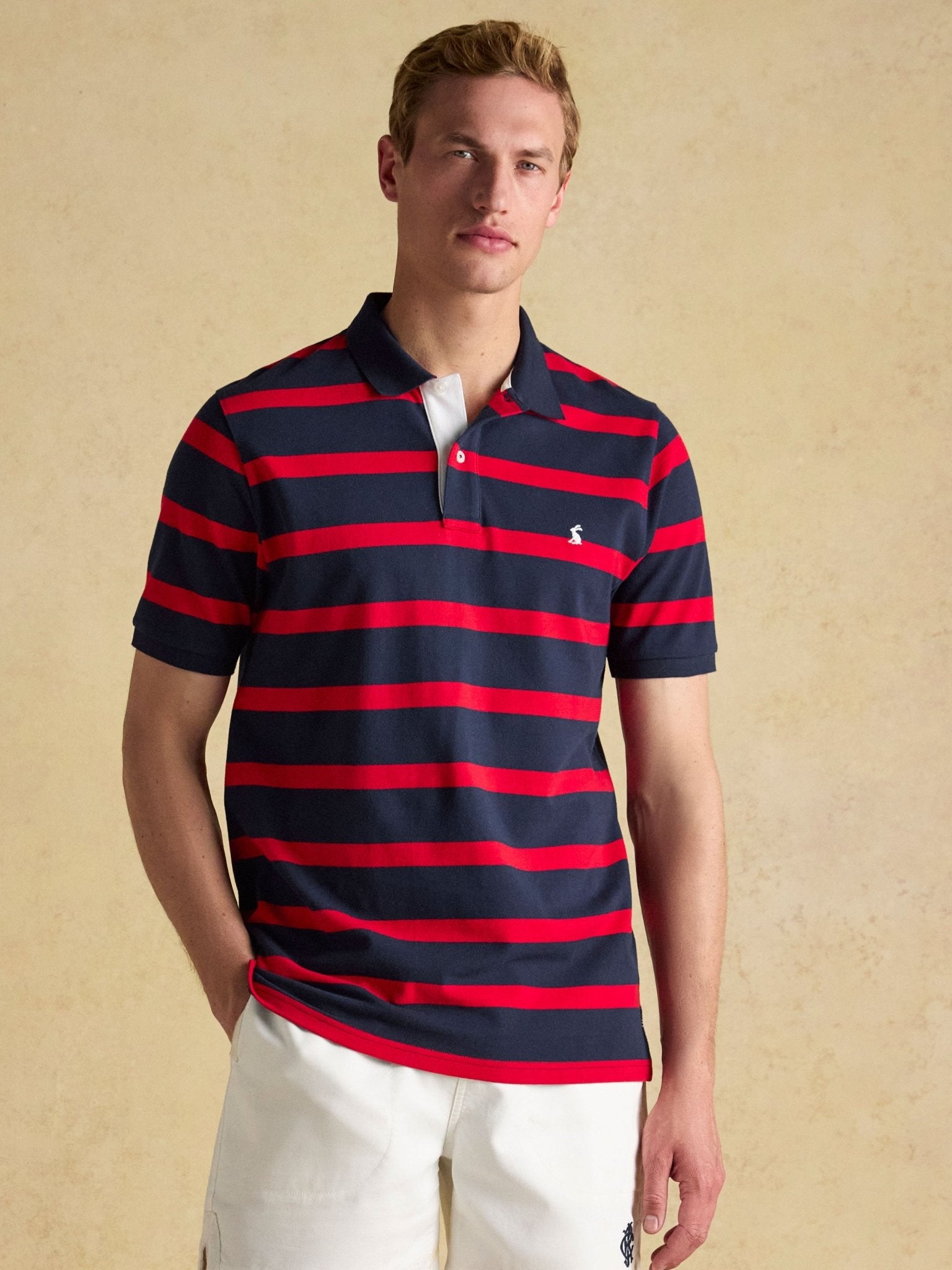 Joules - Joules Filbert Striped Cotton Pique Polo Shirt / Mens Polo Shirt