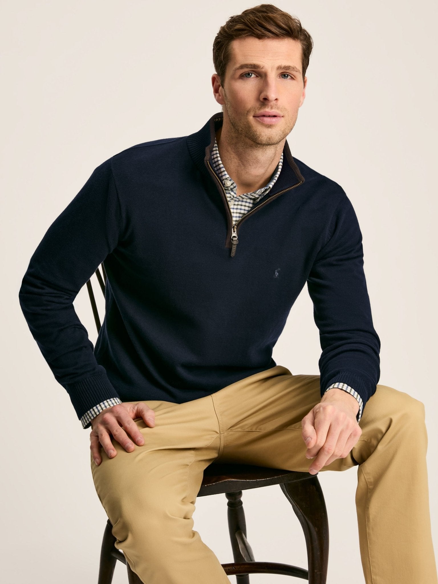 Joules - Joules Hillside Mens Jumper - 1/4 Zip / Pullover /Sweater - 100% Cotton