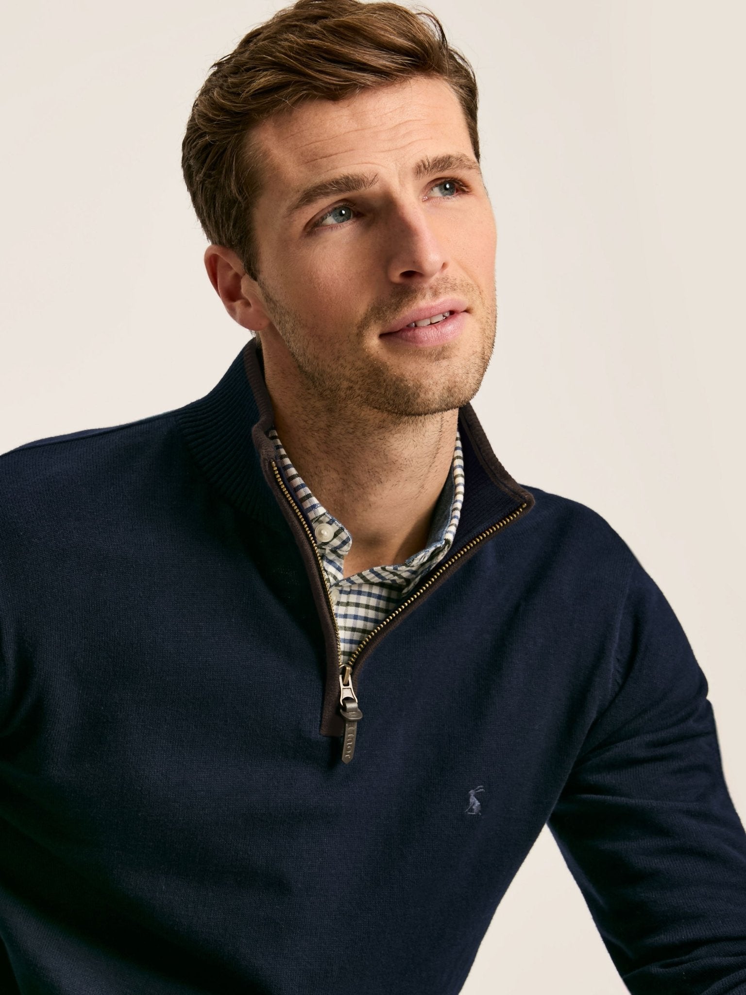 Joules - Joules Hillside Mens Jumper - 1/4 Zip / Pullover /Sweater - 100% Cotton