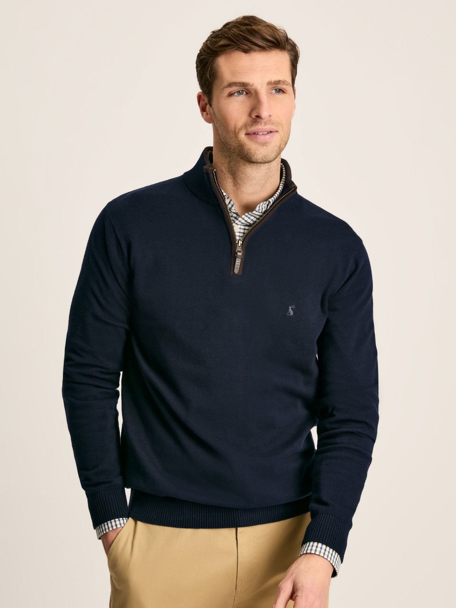 Joules - Joules Hillside Mens Jumper - 1/4 Zip / Pullover /Sweater - 100% Cotton
