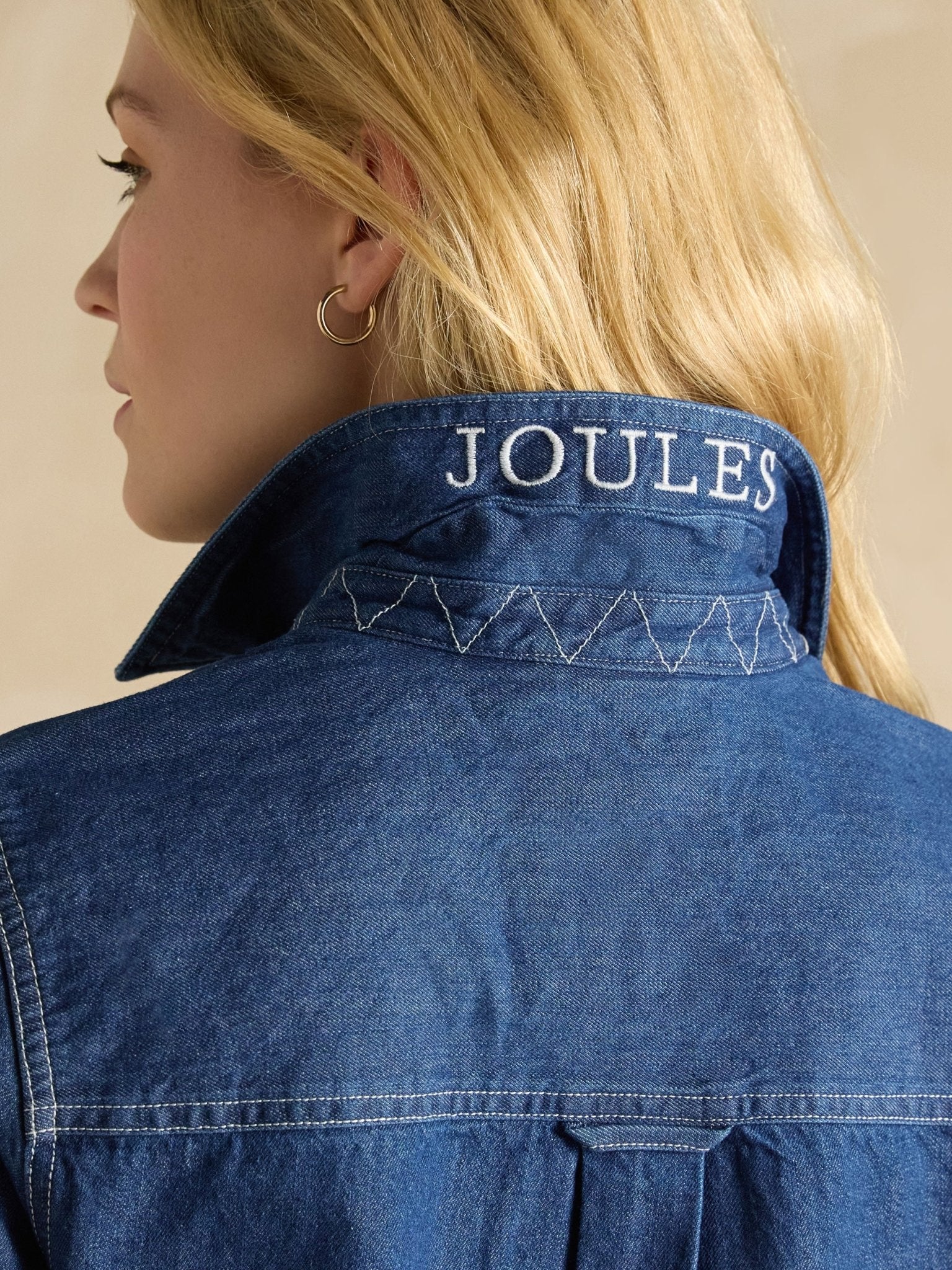 Joules - Joules Ladies Brinley Denim Deck Shirt womens relaxed fit shirt