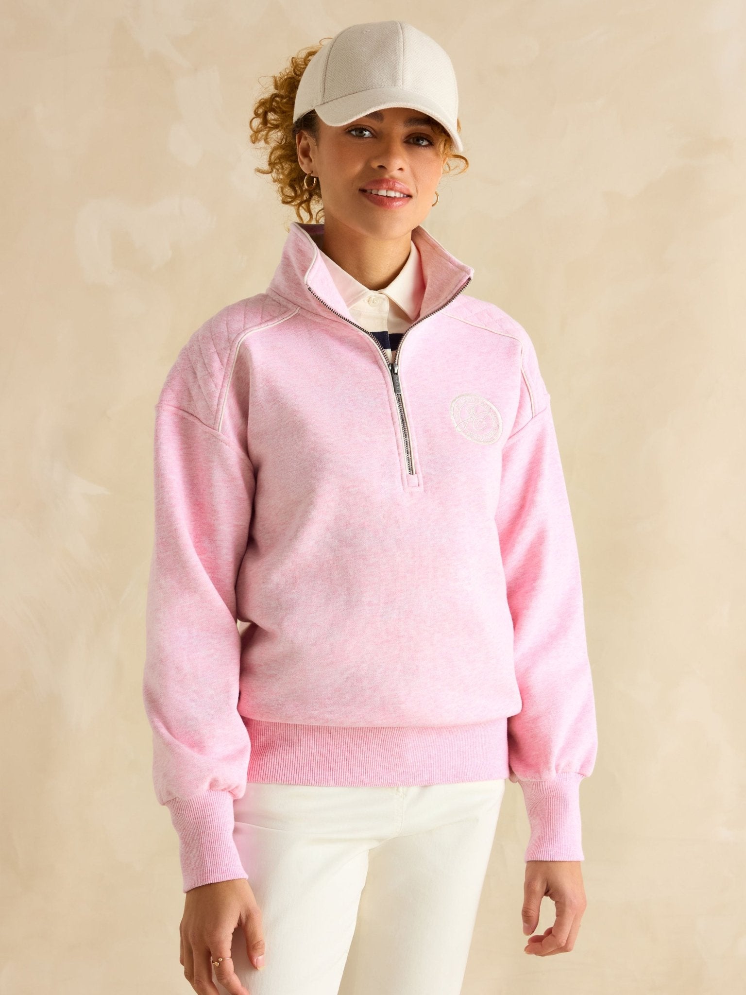 Joules - Joules Ladies Half Zip Sweatshirt Joules Racquet womens sweater
