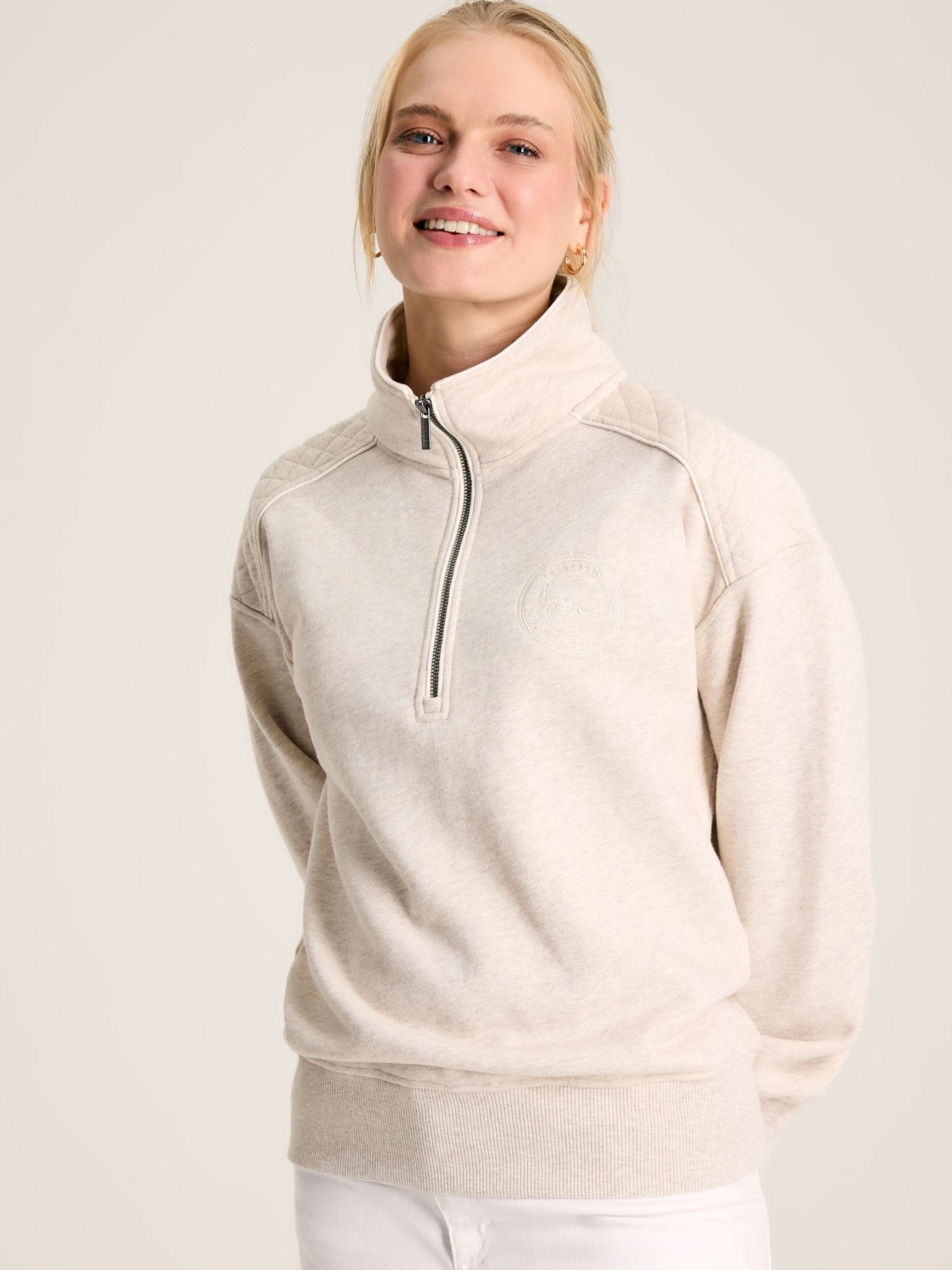 Joules - Joules Ladies Half Zip Sweatshirt Joules Racquet womens sweater