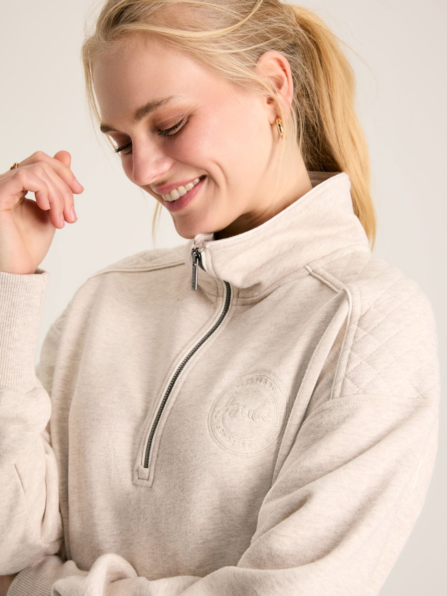 Joules - Joules Ladies Half Zip Sweatshirt Joules Racquet womens sweater