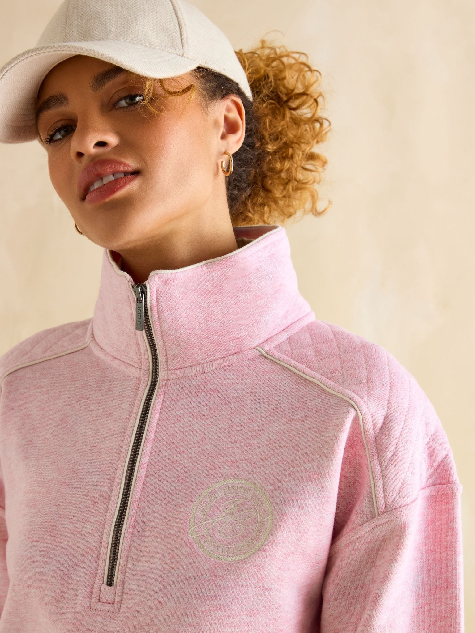 Joules - Joules Ladies Half Zip Sweatshirt Joules Racquet womens sweater