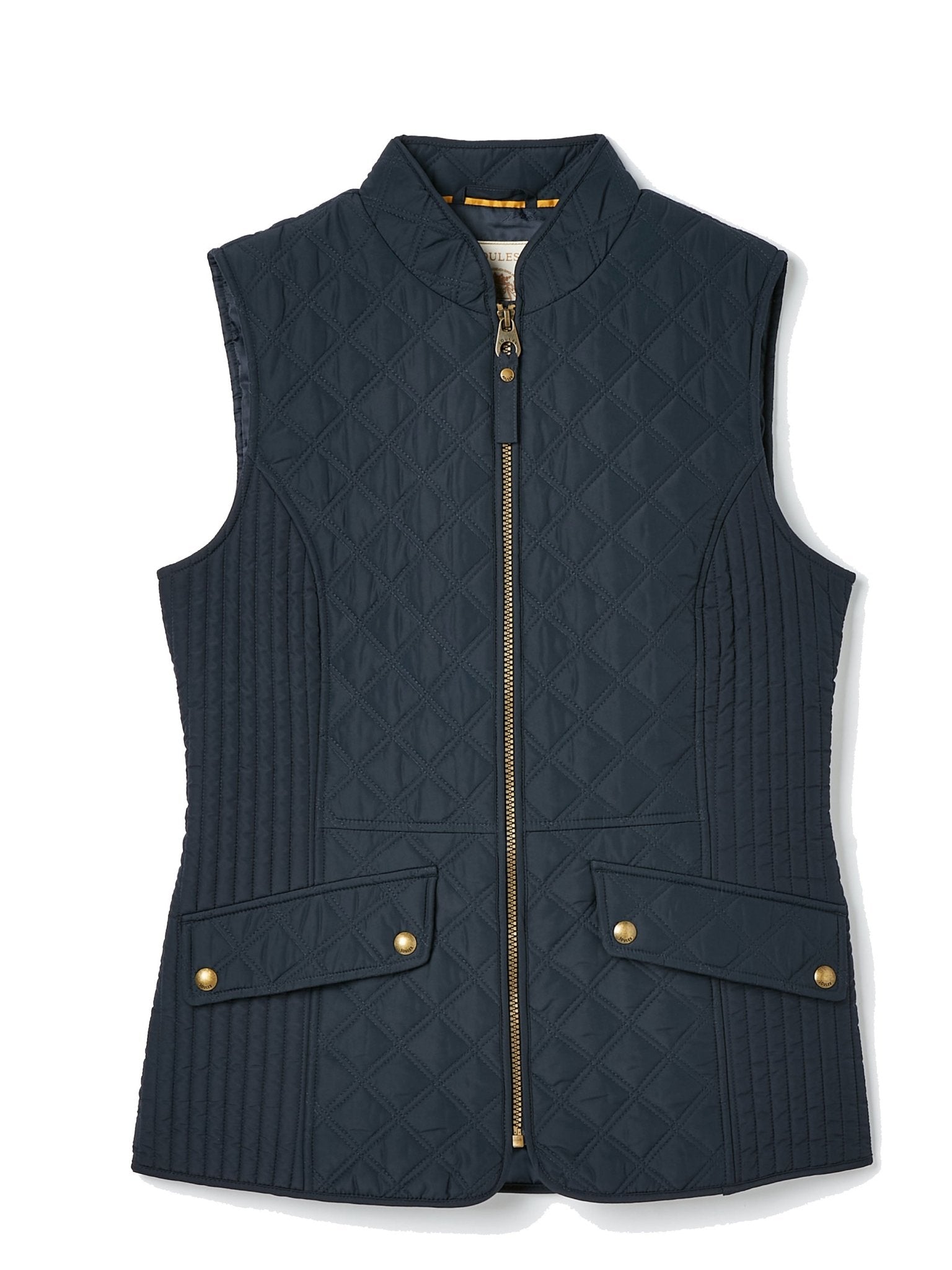 Joules - Joules Minx Navy Showerproof Diamond Quilted Gilet ladies waistcoat / bodywarmer