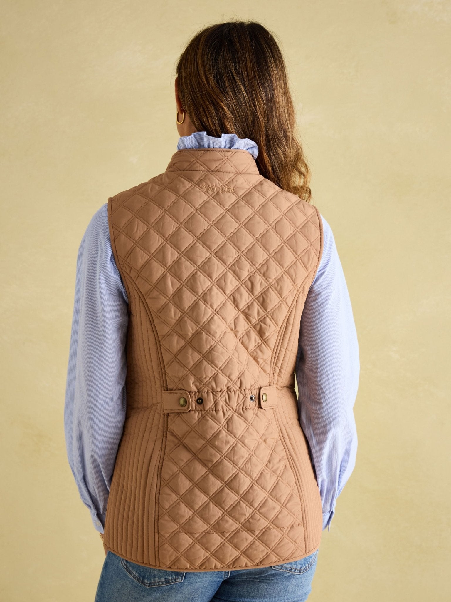 Joules - Joules Minx Navy Showerproof Diamond Quilted Gilet ladies waistcoat / bodywarmer