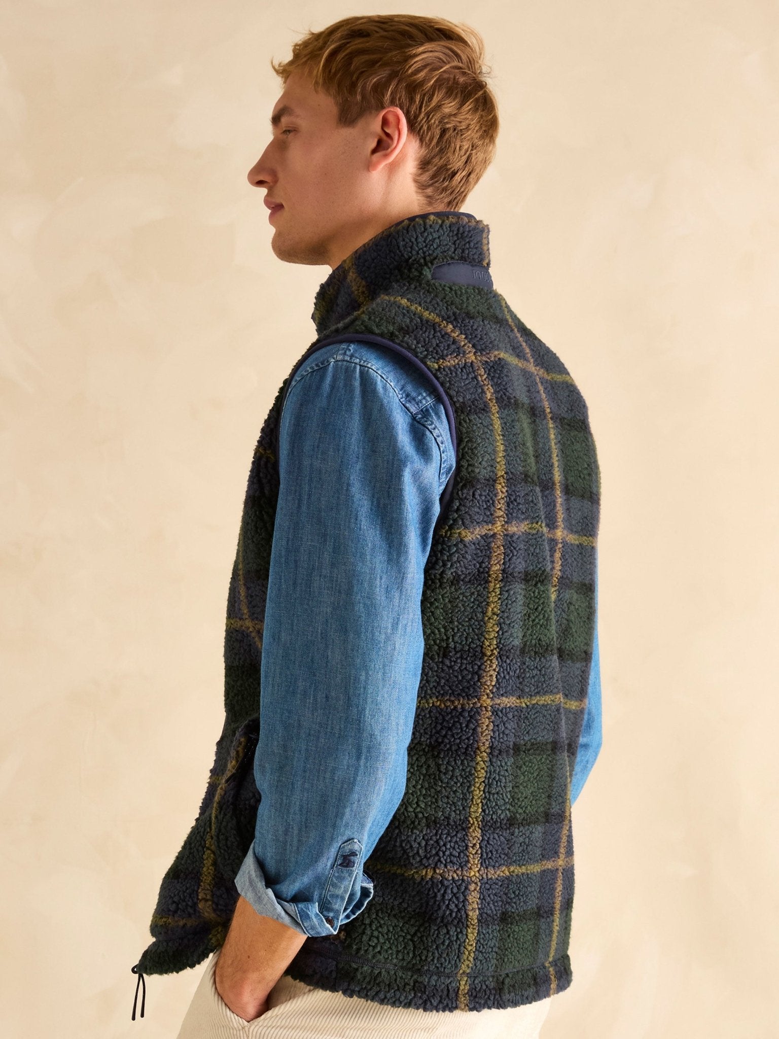 Joules - Joules Otis Borg Fleece Mens Gilet / Mens waistcoat / Bodywarmer