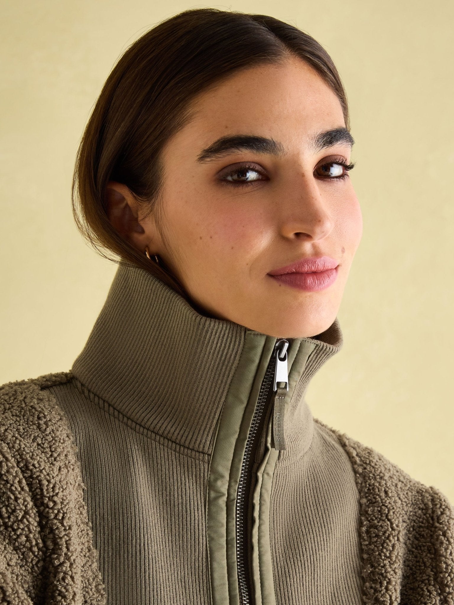 Joules - Joules Thurlston Neutral Borg Fleece / Ladies Fleece Jumper