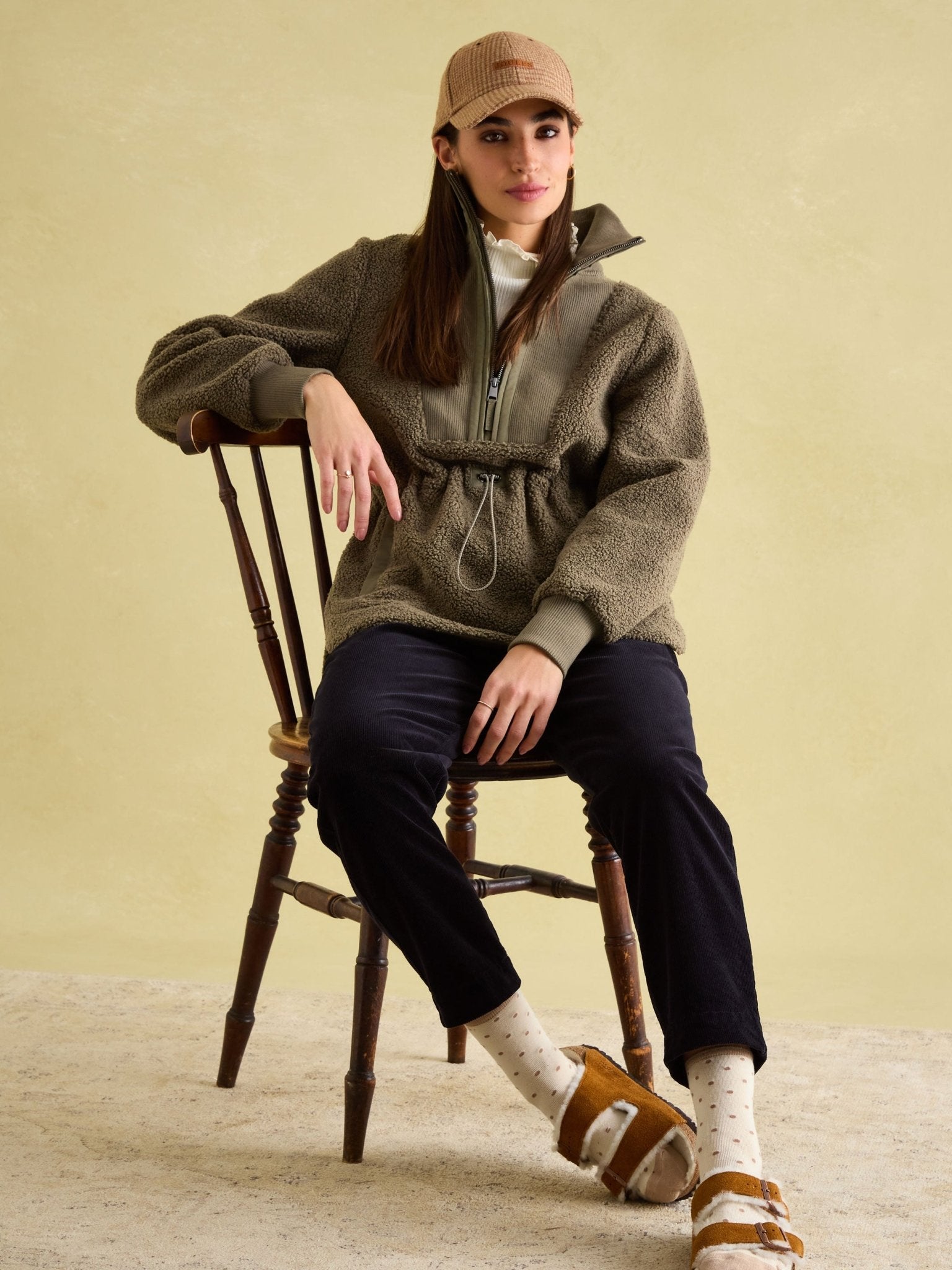 Joules - Joules Thurlston Neutral Borg Fleece / Ladies Fleece Jumper