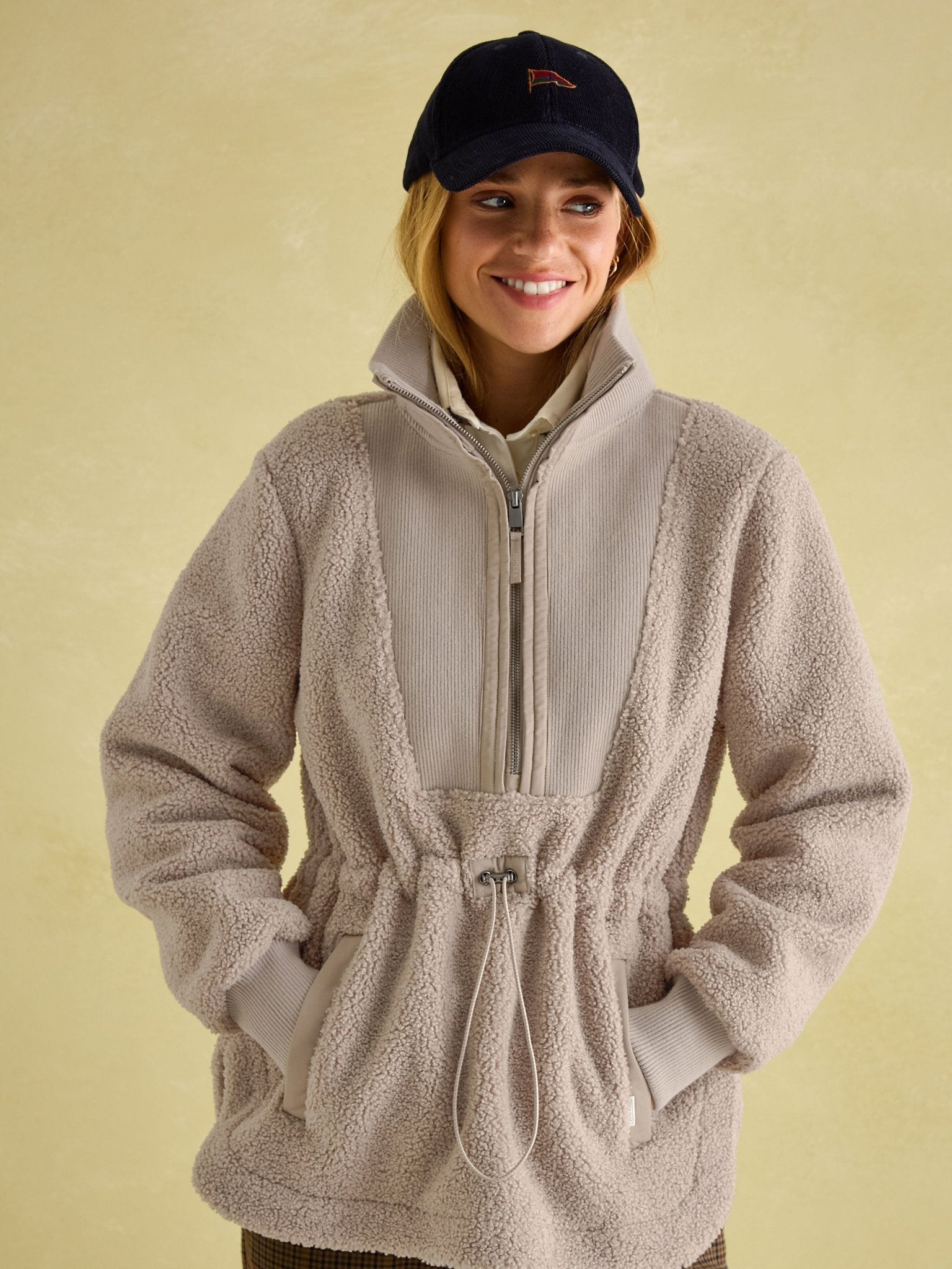 Joules - Joules Thurlston Neutral Borg Fleece / Ladies Fleece Jumper
