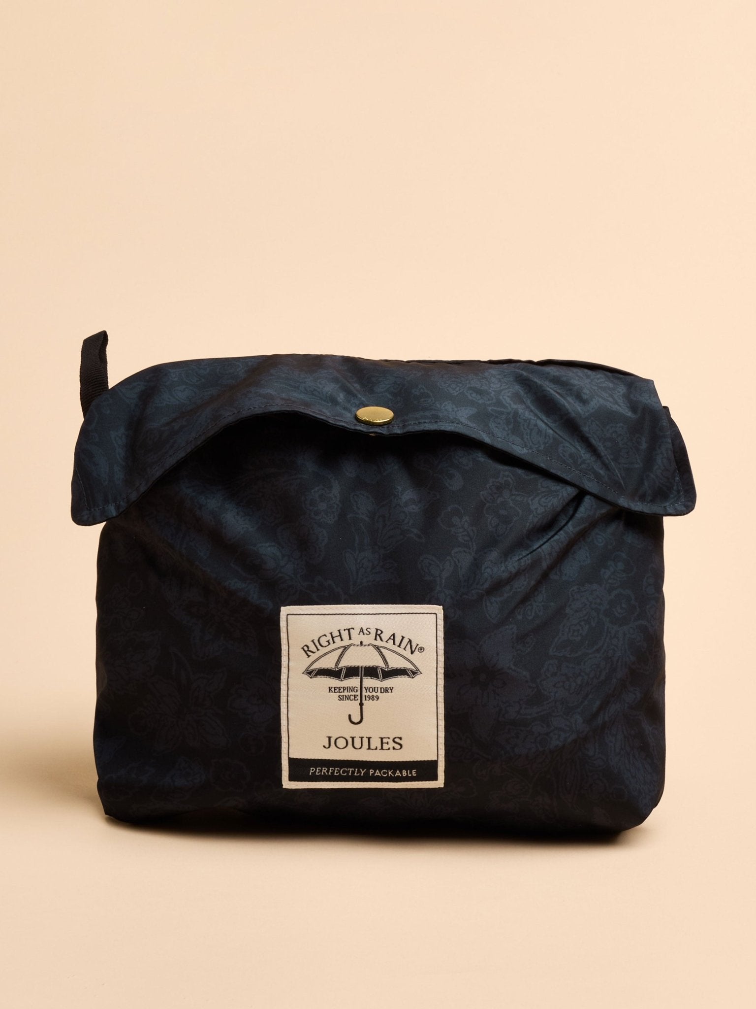 Joules - Joules Womens Holkham Waterproof Packable Raincoat With Hood - Ladies