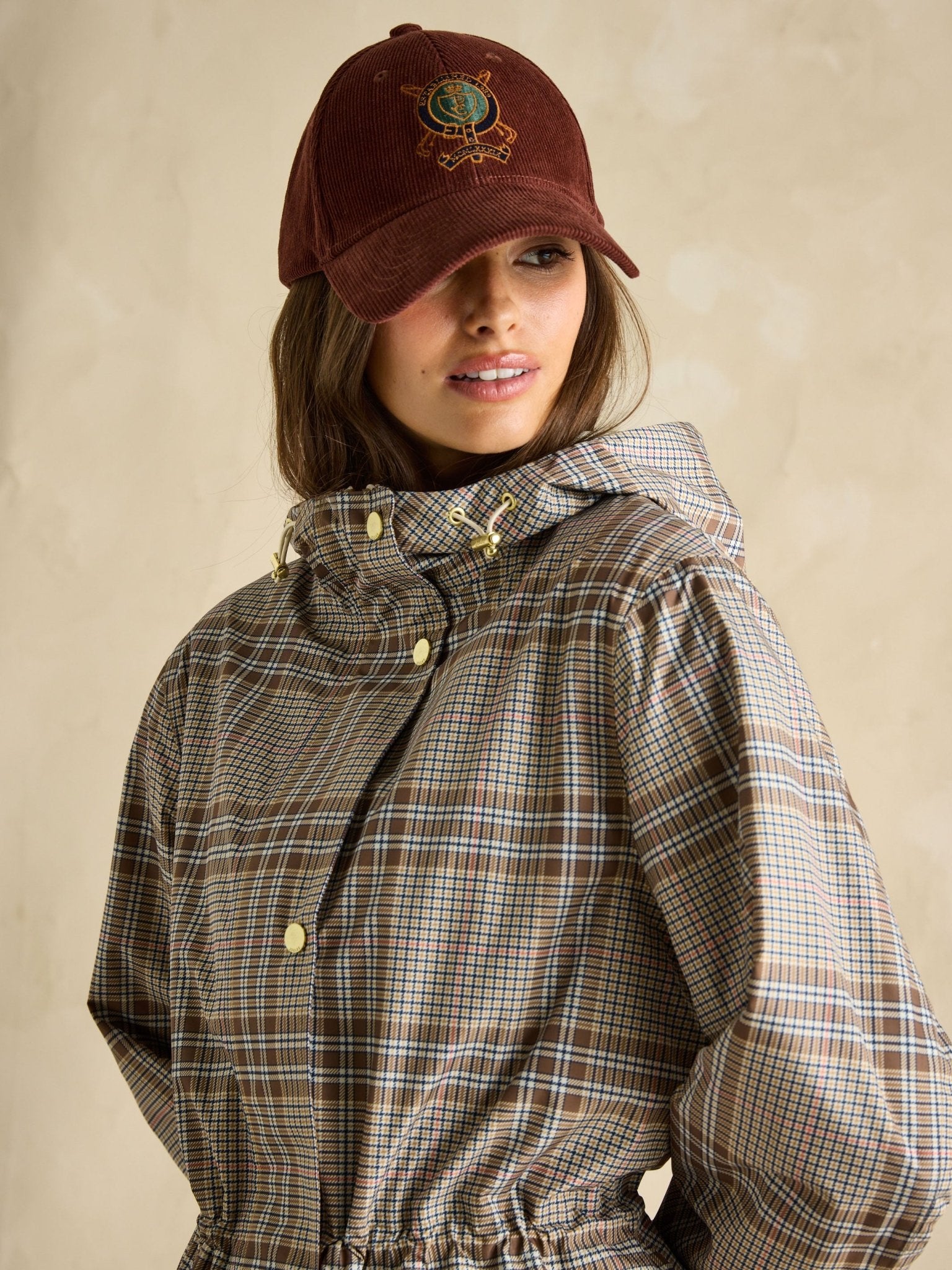 Joules - Joules Womens Holkham Waterproof Packable Raincoat With Hood - Ladies