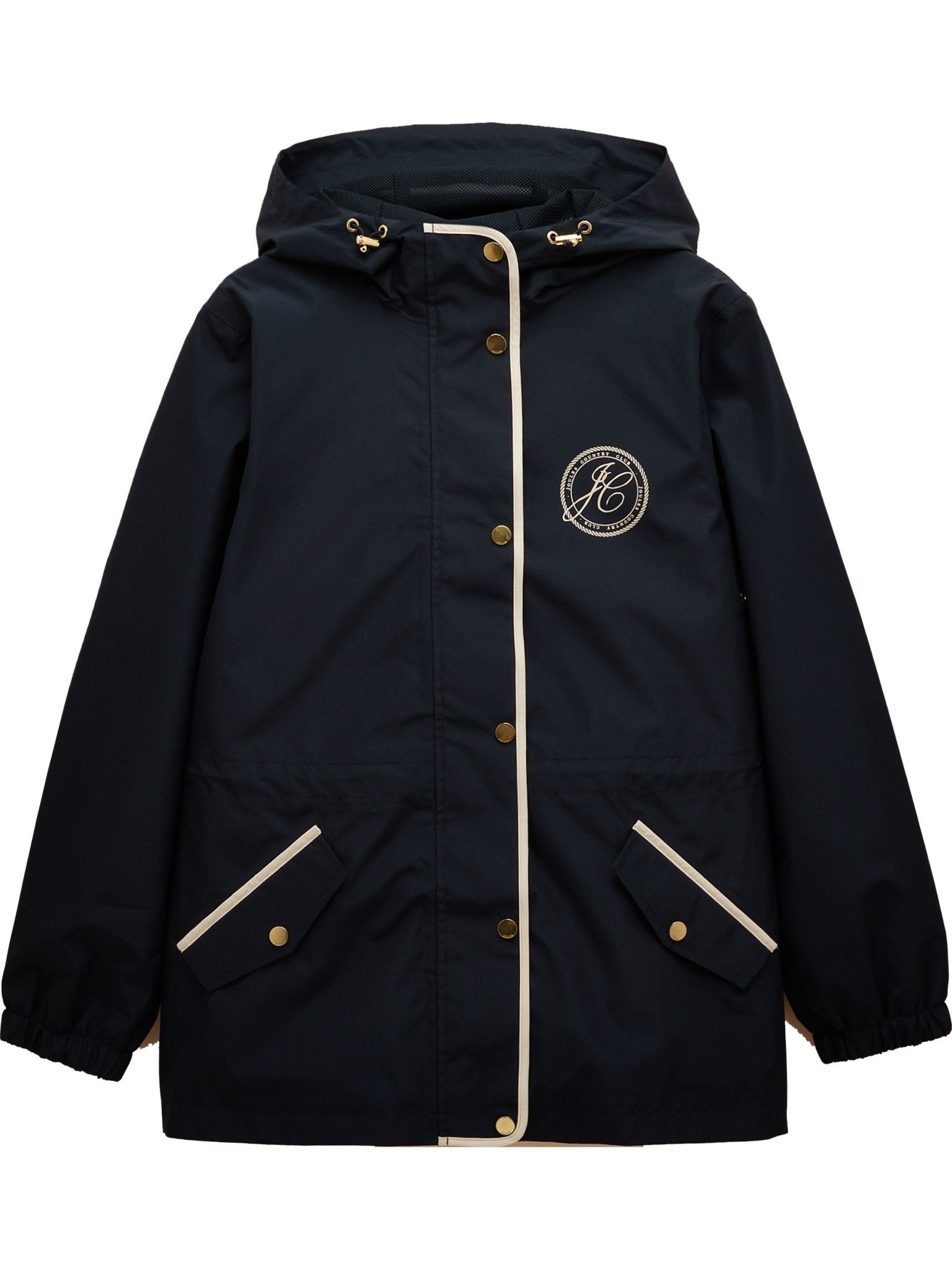 Joules - Joules Womens Holt Packable Waterproof Raincoat with Hood - Ladies