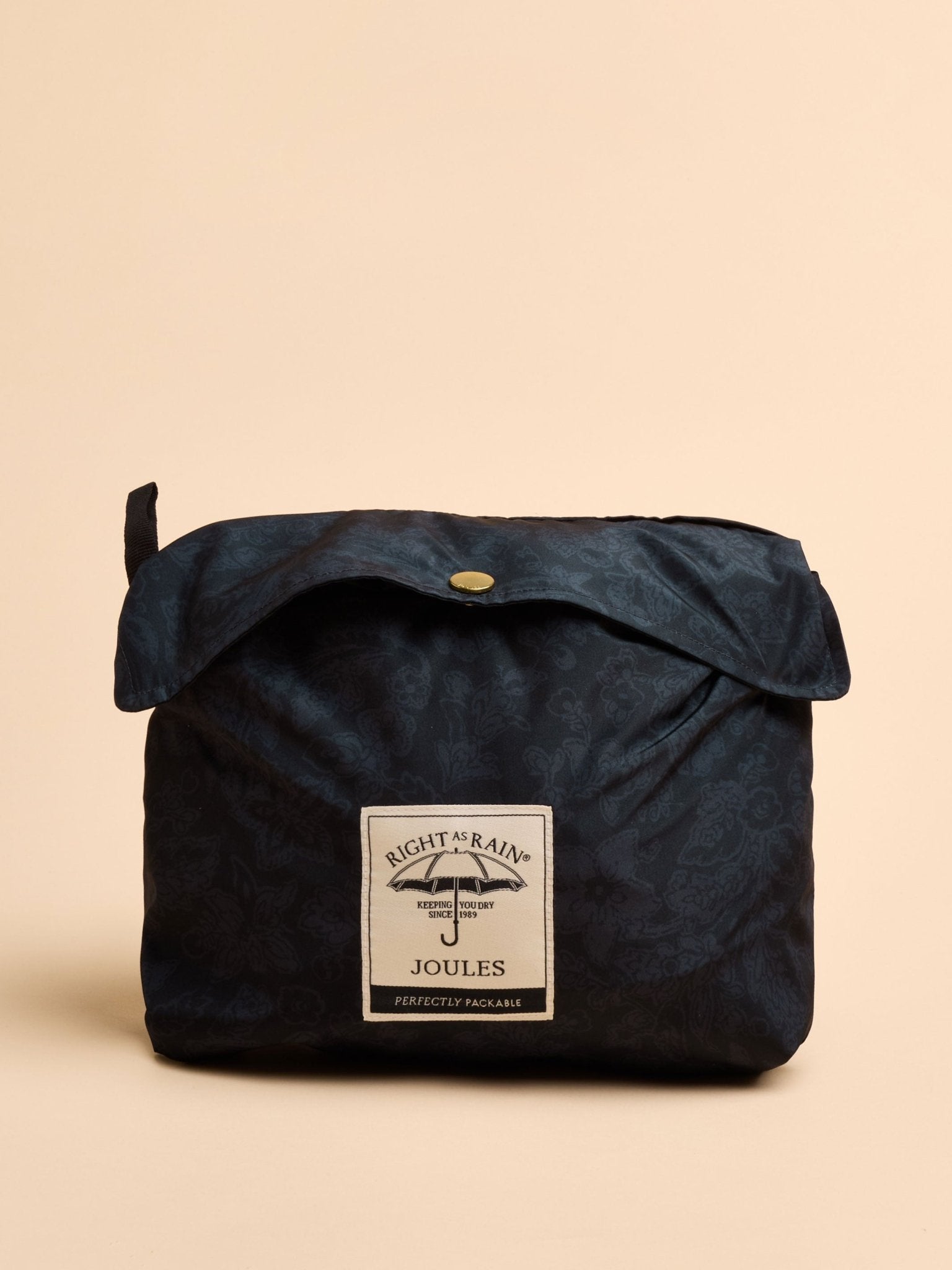 Joules - Joules Womens Holt Packable Waterproof Raincoat with Hood - Ladies