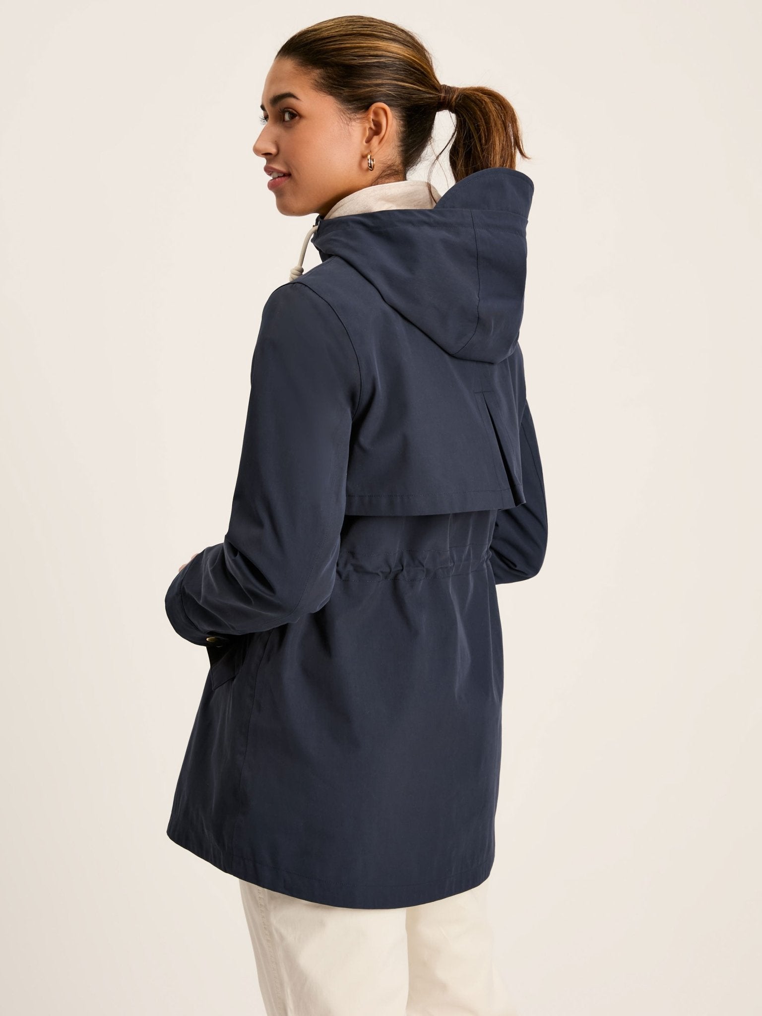 Joules - Joules Womens Portwell Waterproof Raincoat With Hood - Ladies