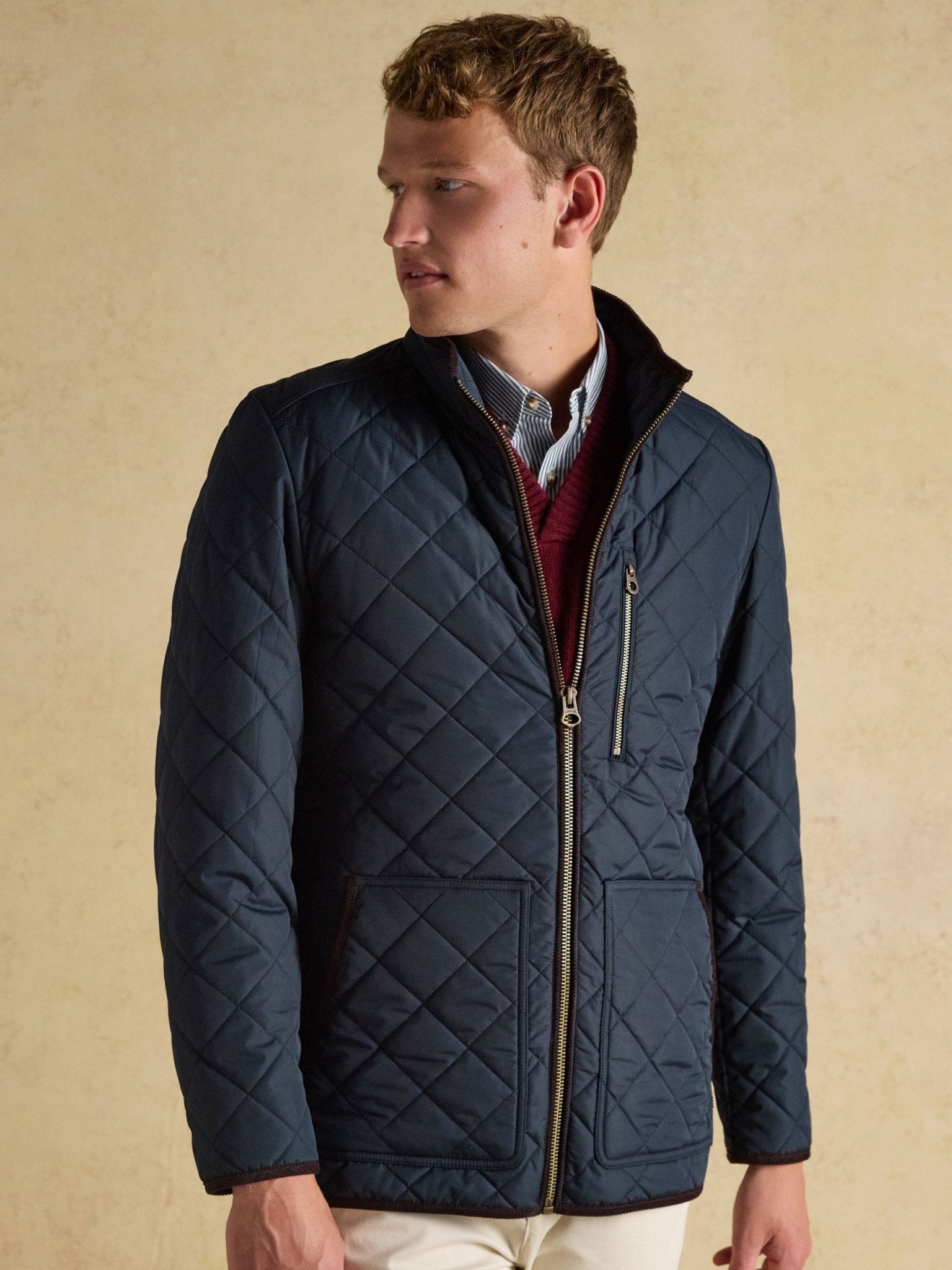 Joules - Joules Maynard Mens Jacket quilted fleece lined coat