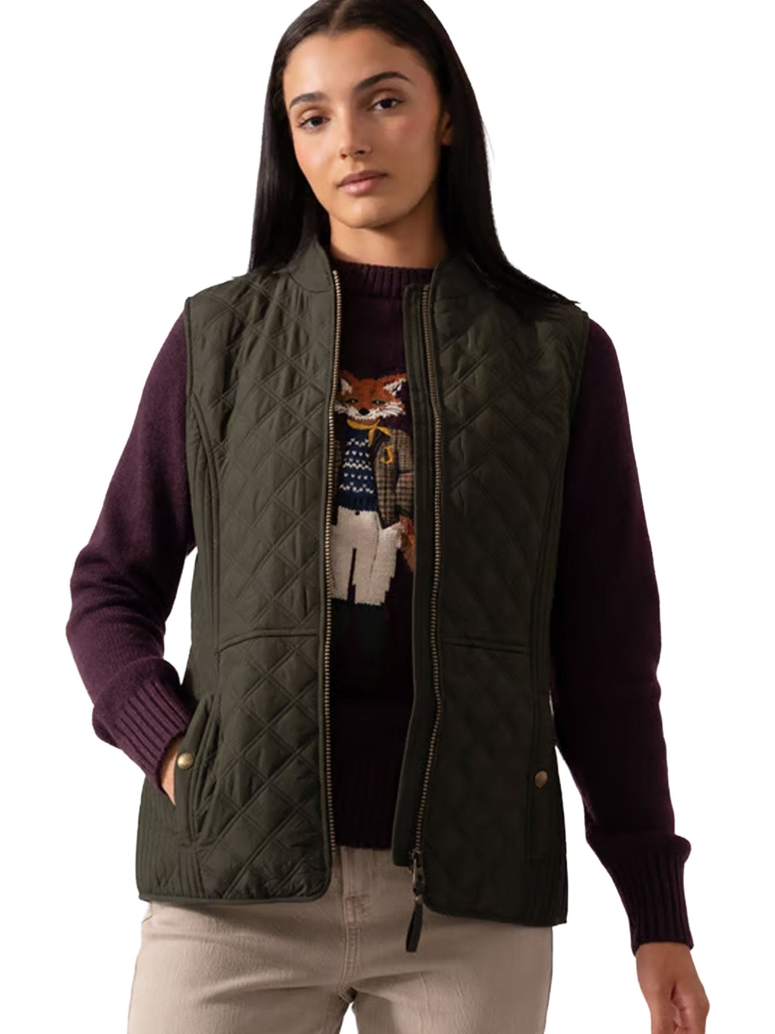 Joules - Joules Minx Showerproof Diamond Quilted Gilet ladies waistcoat / bodywarmer Joules