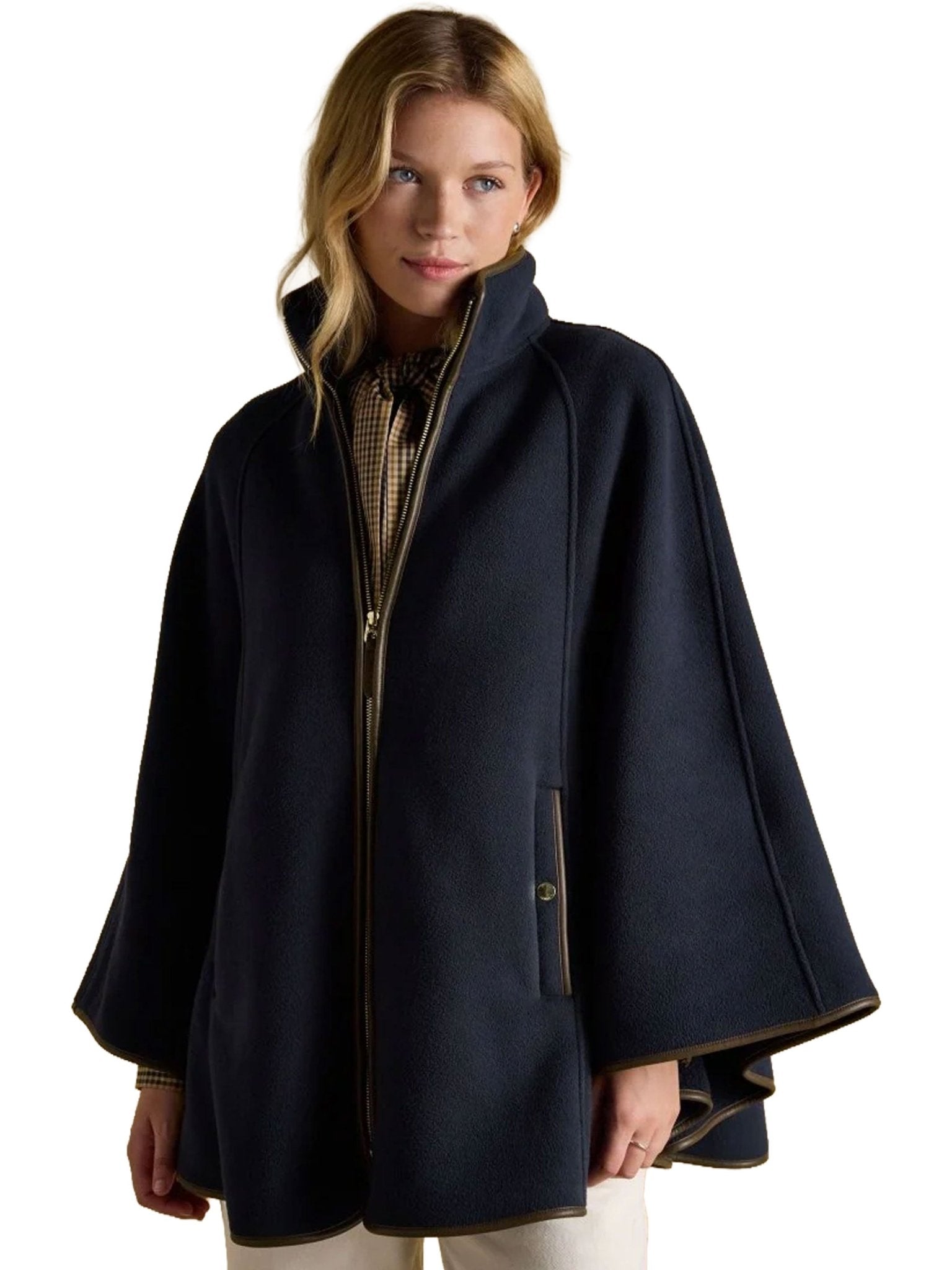 Joules - Ladies Heritage Longline cape / Womens country fleece cape Joules