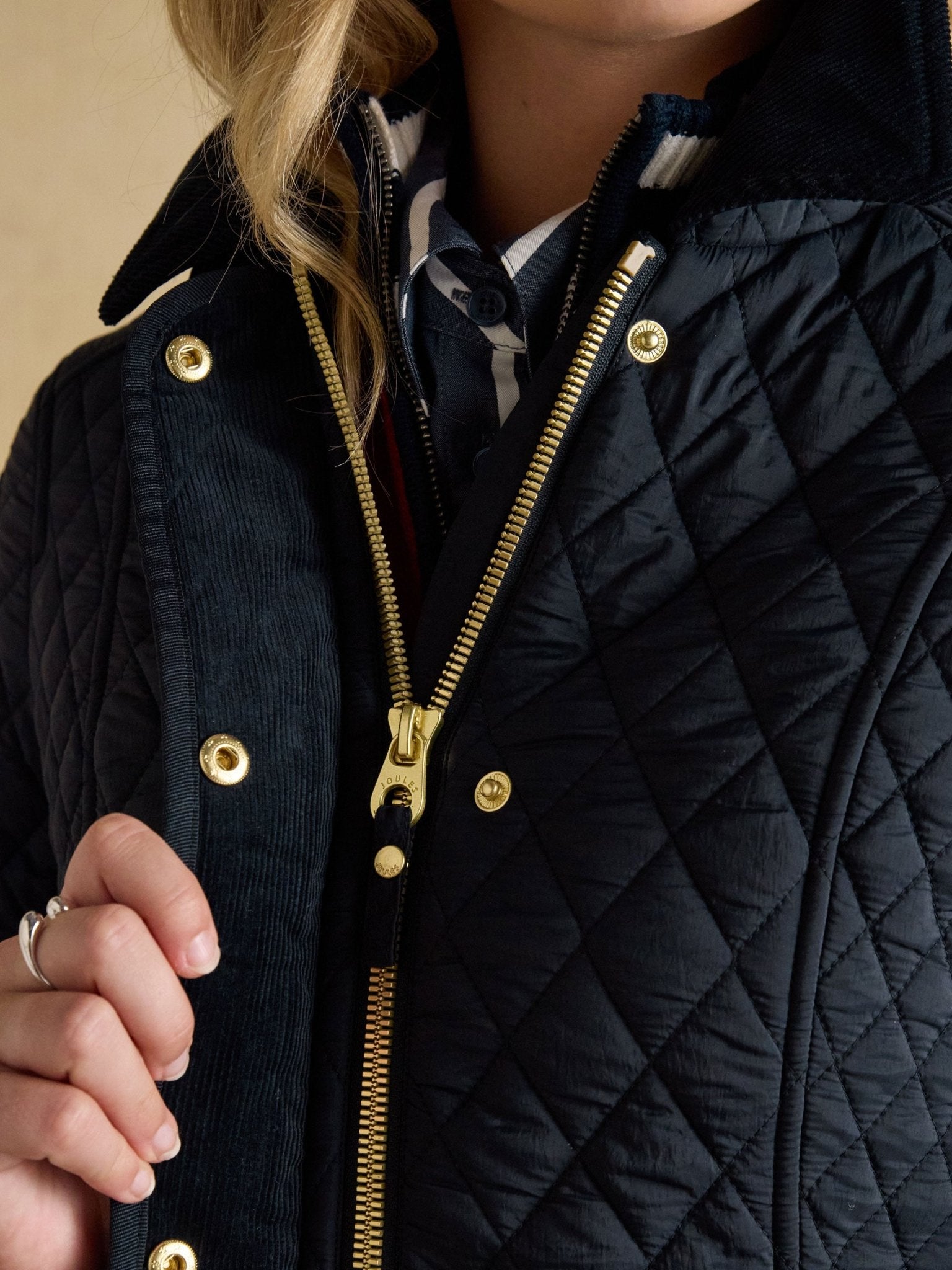 Joules Ladies Highclere Quilted Jacket - Womens padded coat Joules Outerwear