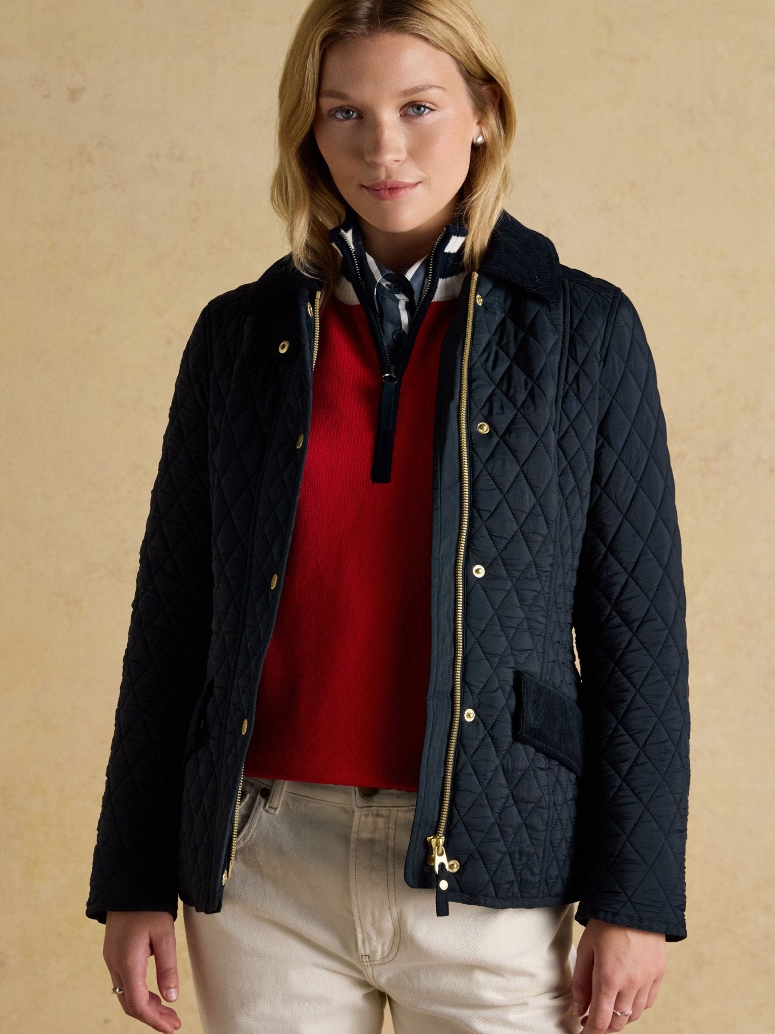 Joules Ladies Highclere Quilted Jacket - Womens padded coat Joules