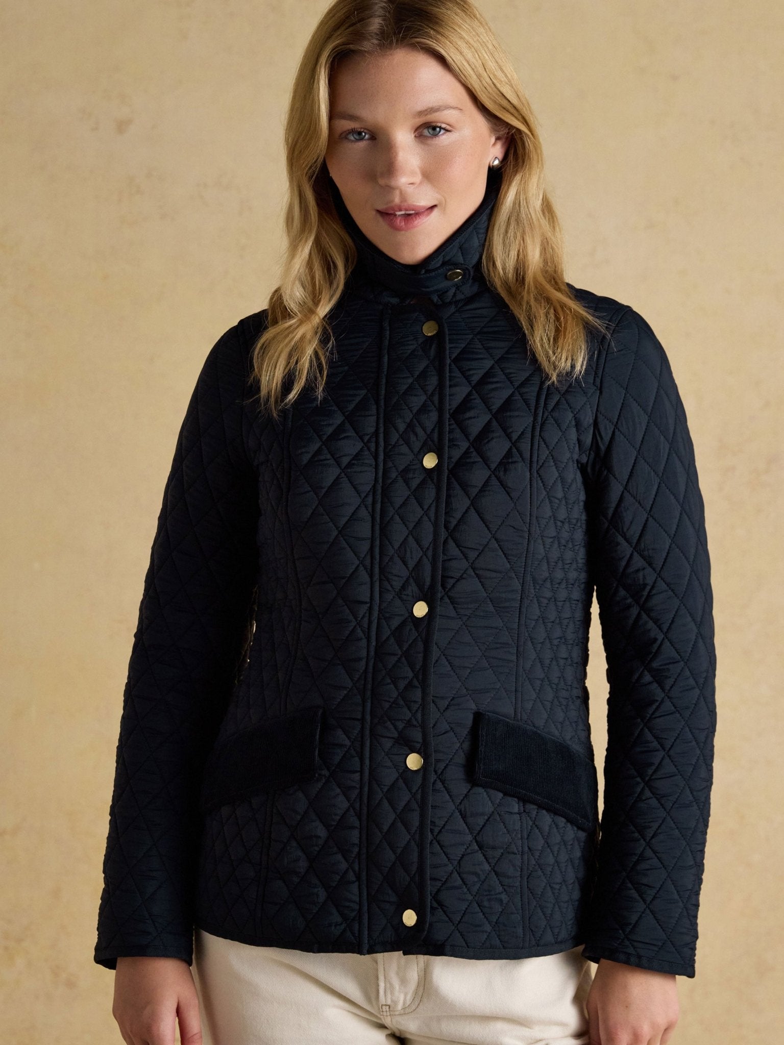 Joules Ladies Highclere Quilted Jacket - Womens padded coat Joules Outerwear