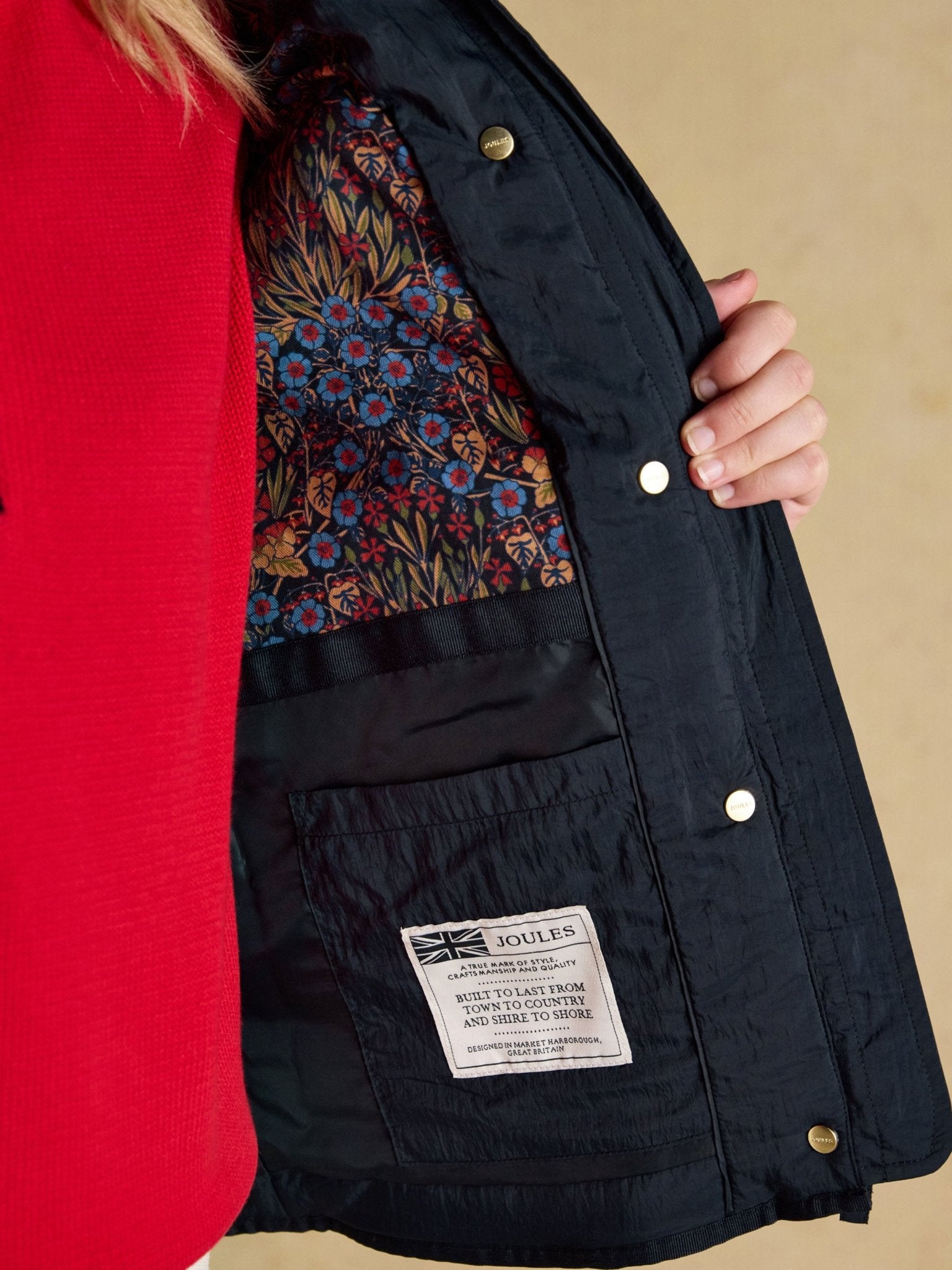 Joules Ladies Highclere Quilted Jacket - Womens padded coat Joules