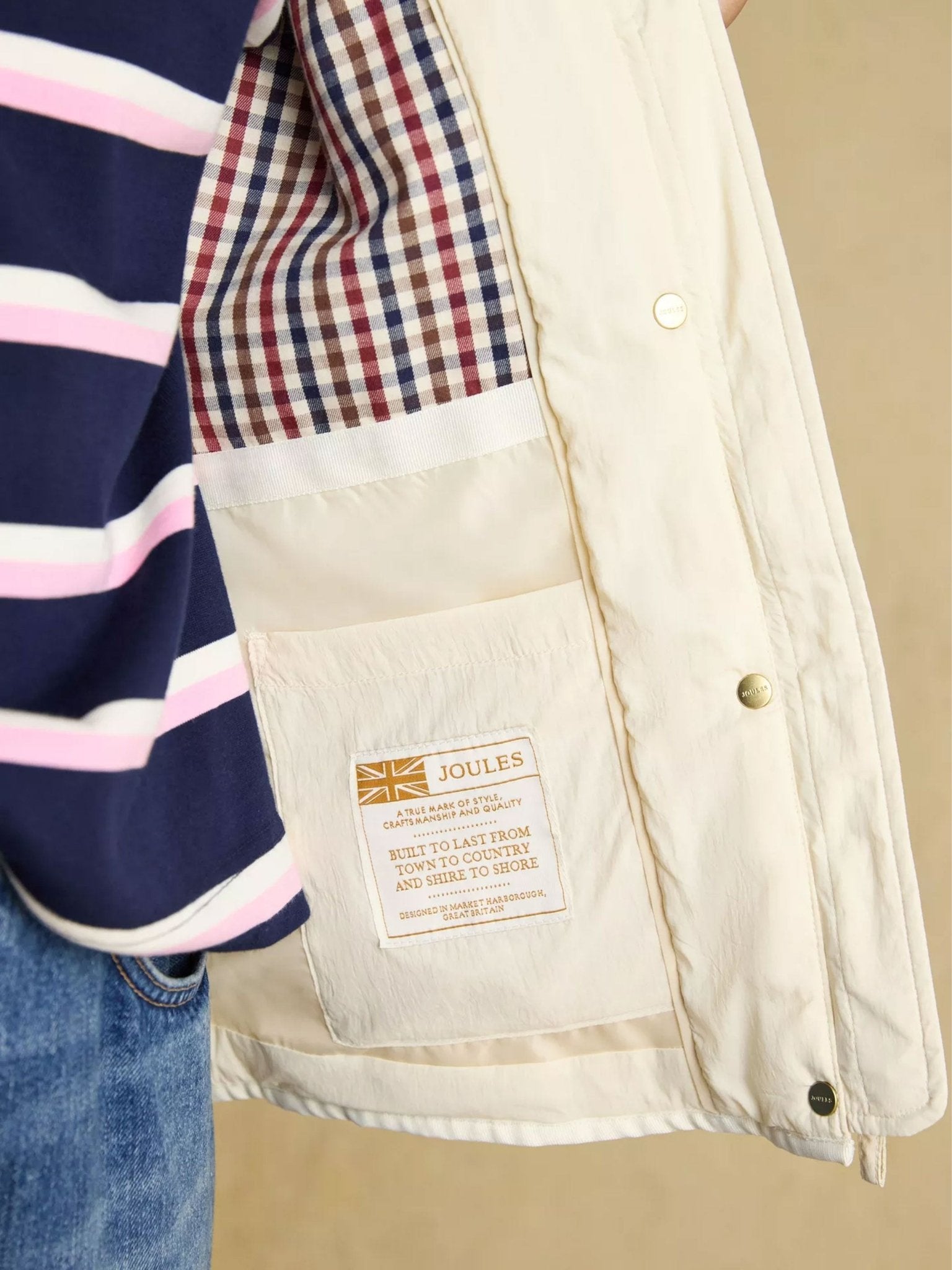 Joules Ladies Highclere Quilted Jacket - Womens padded coat Joules Outerwear